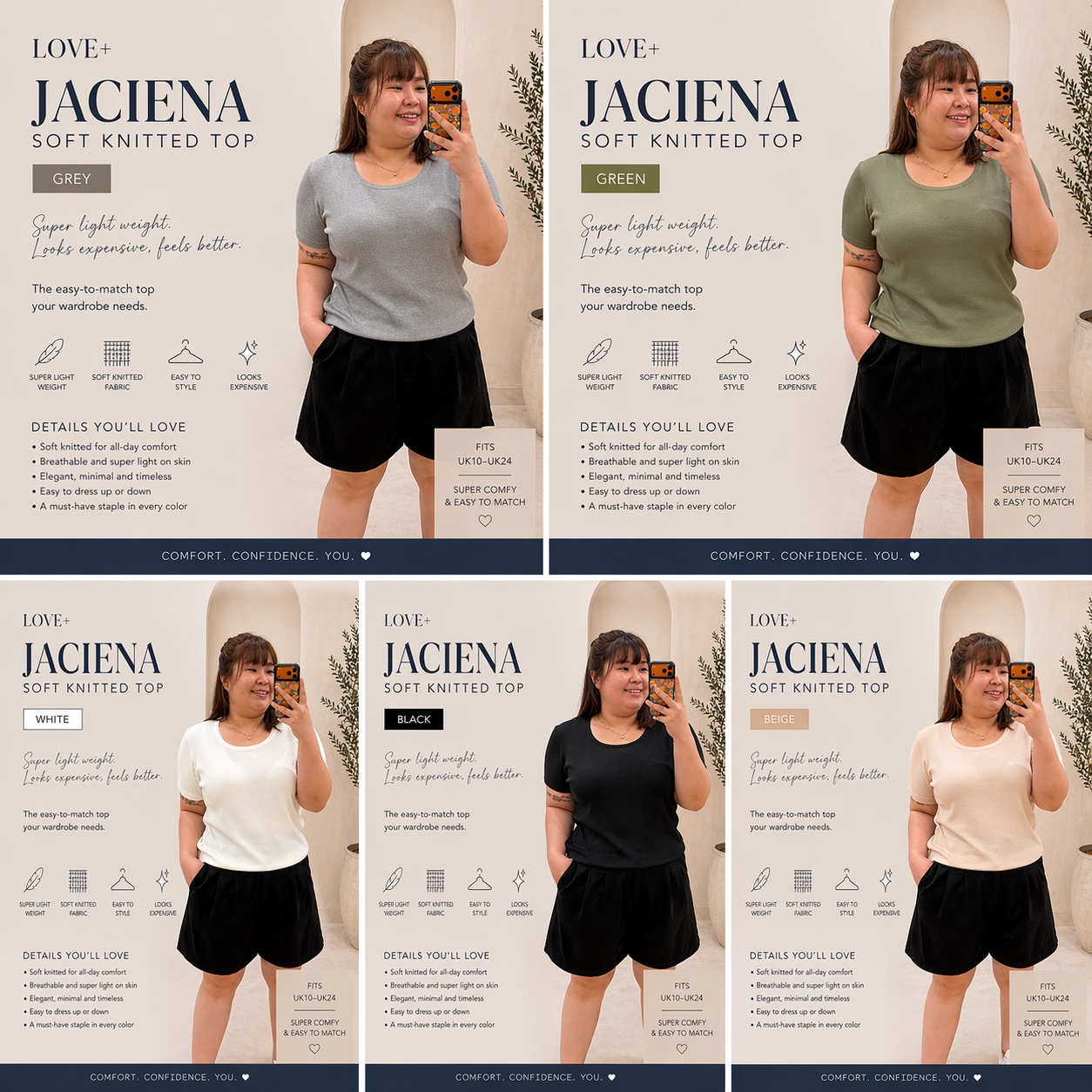 Love+ Jaciena Soft Knitted Top | Plus Size Knitted Top