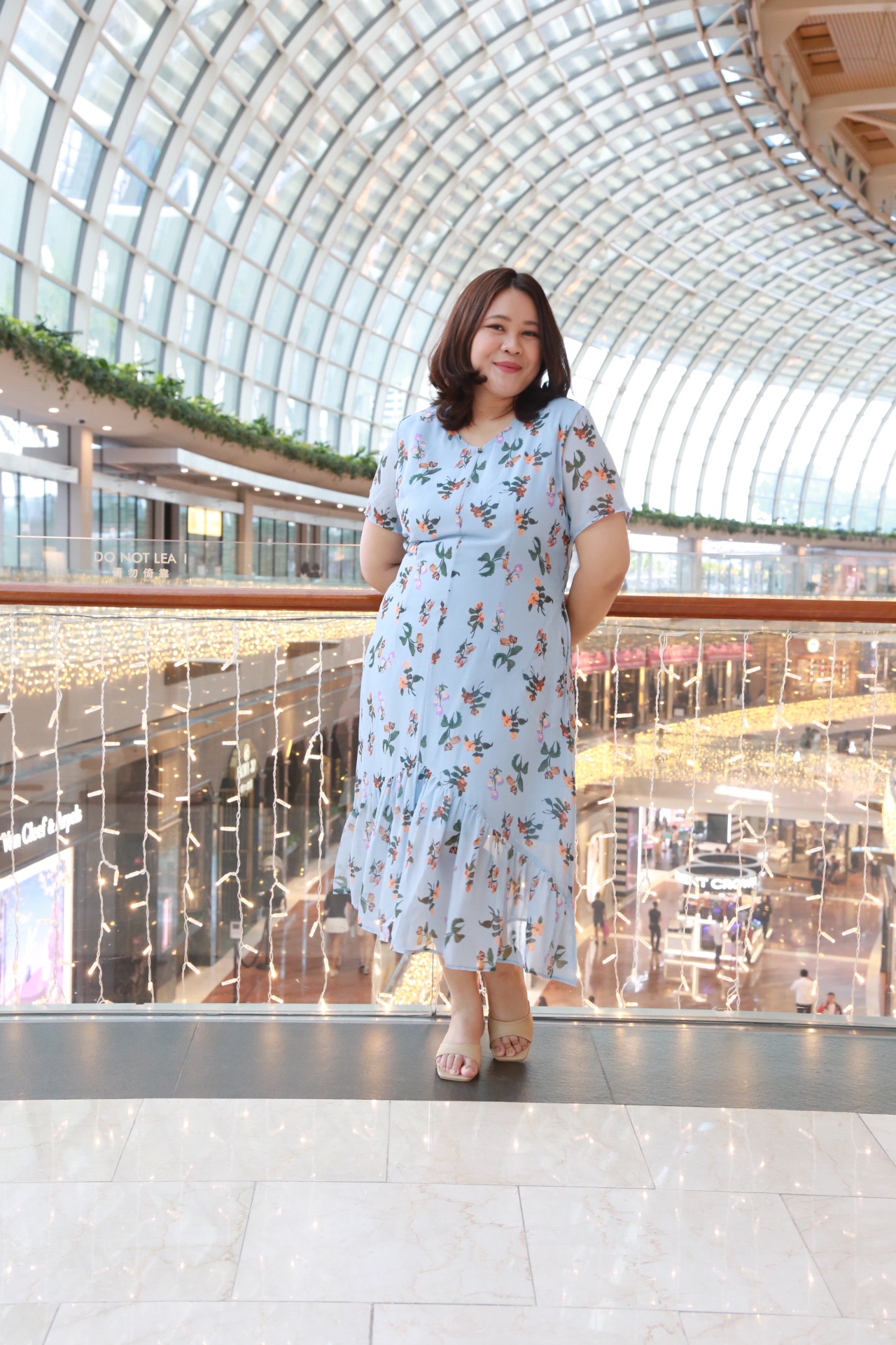 Love+ Alynna Chiffon Light Blue Floral Dress | Plus Size Dress