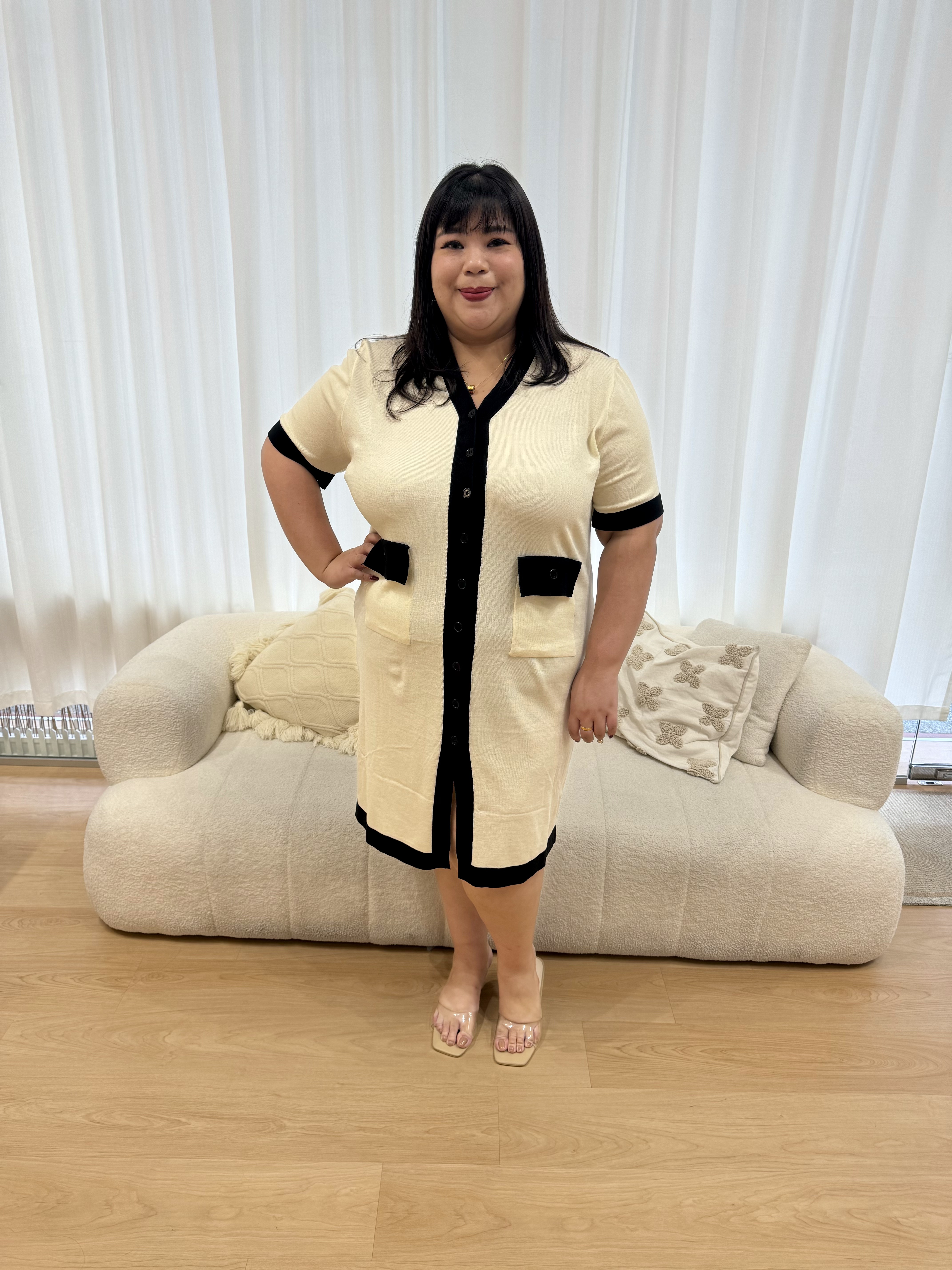 Maison button knitted dress