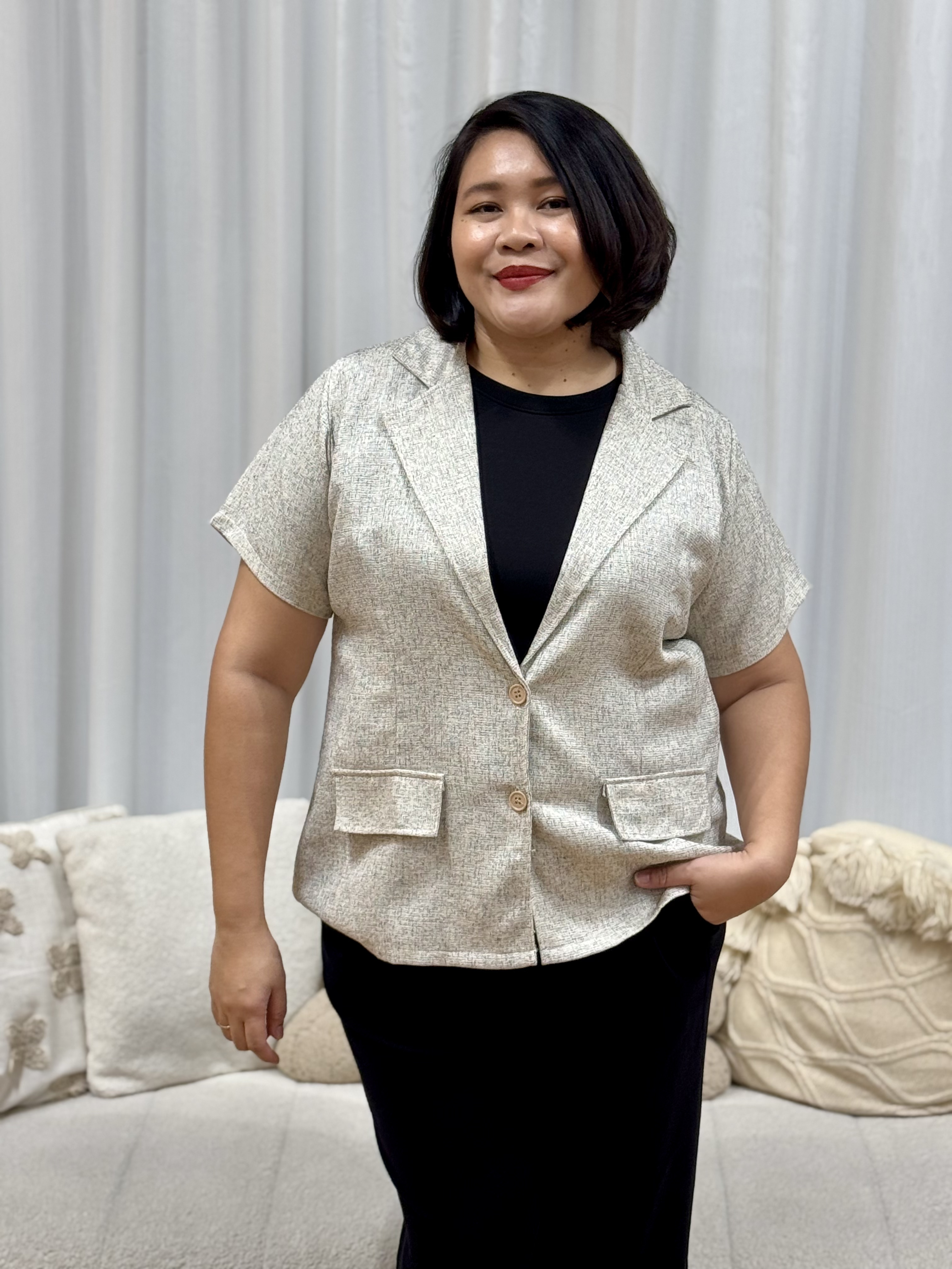 Celinio Tweet Blazer | Plus Size Blazer