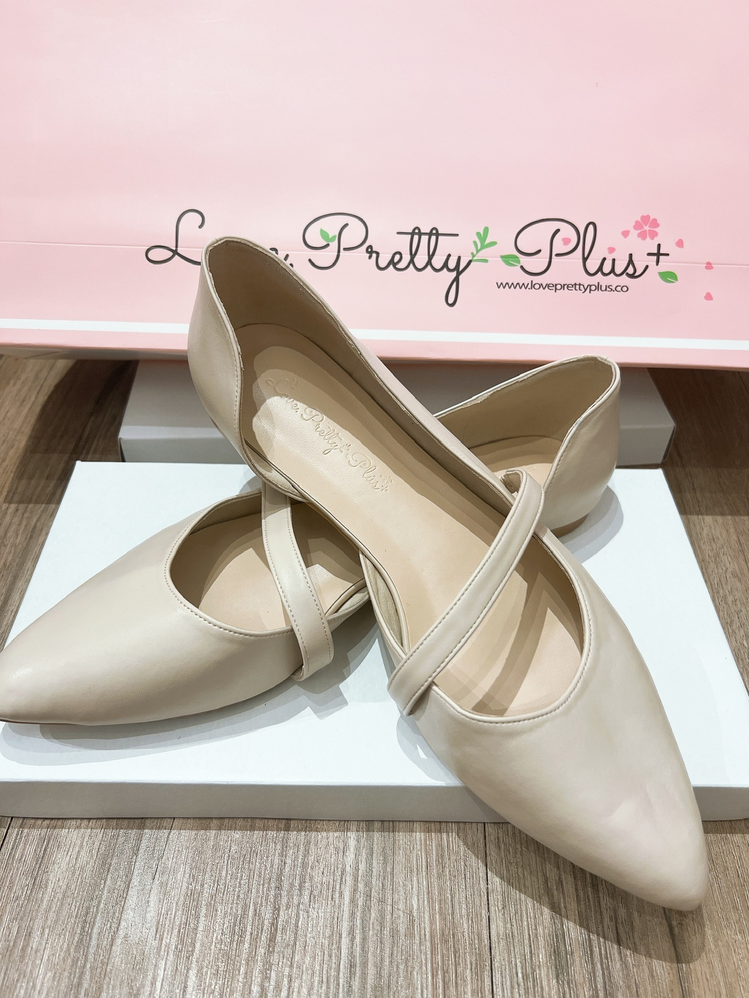 Love+ Celine Beige Belt Flats Shoes  | LPP04 |2 Colors
