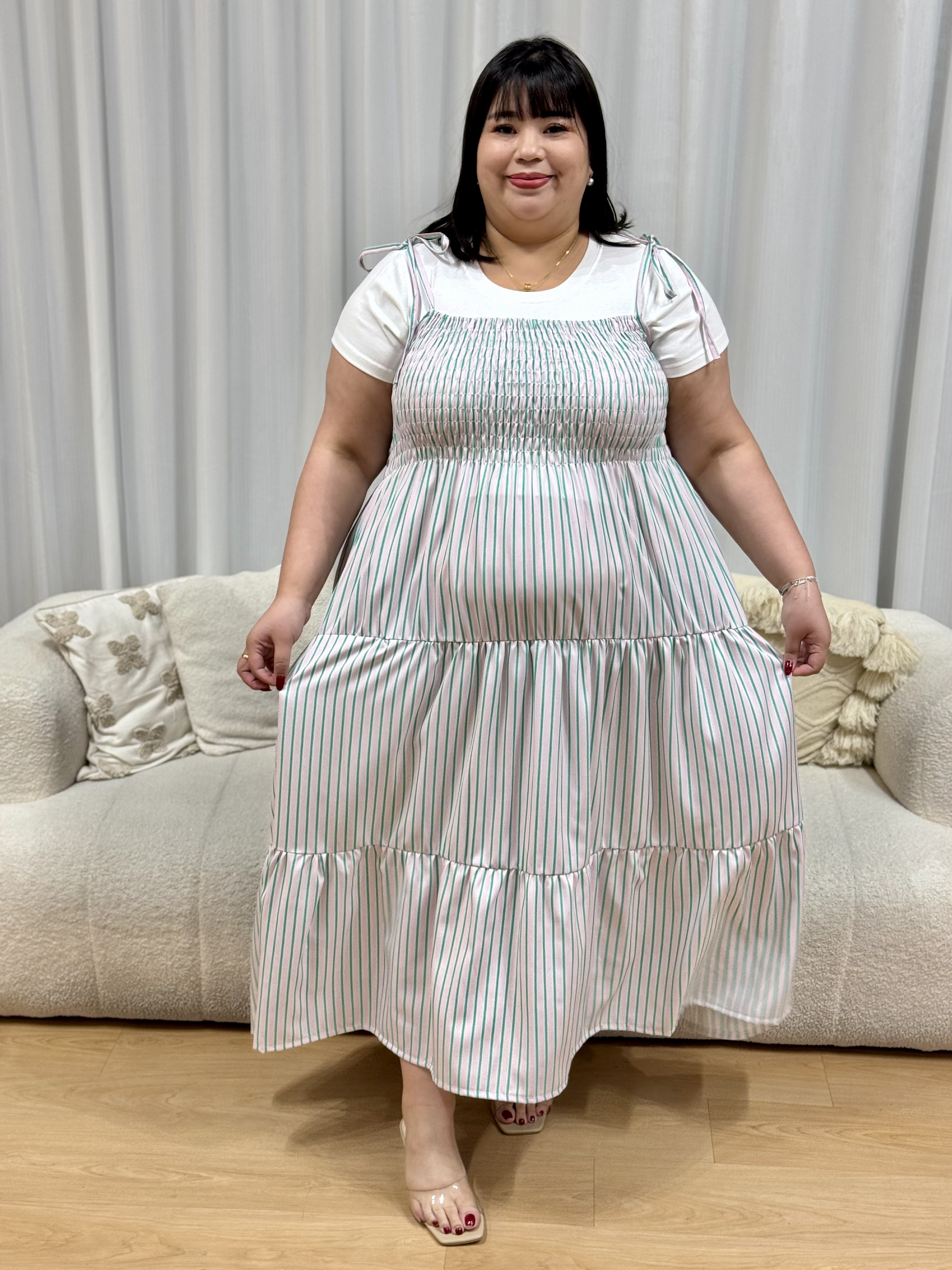 Chloe Strippy Maxi Dress | Plus Size Dress
