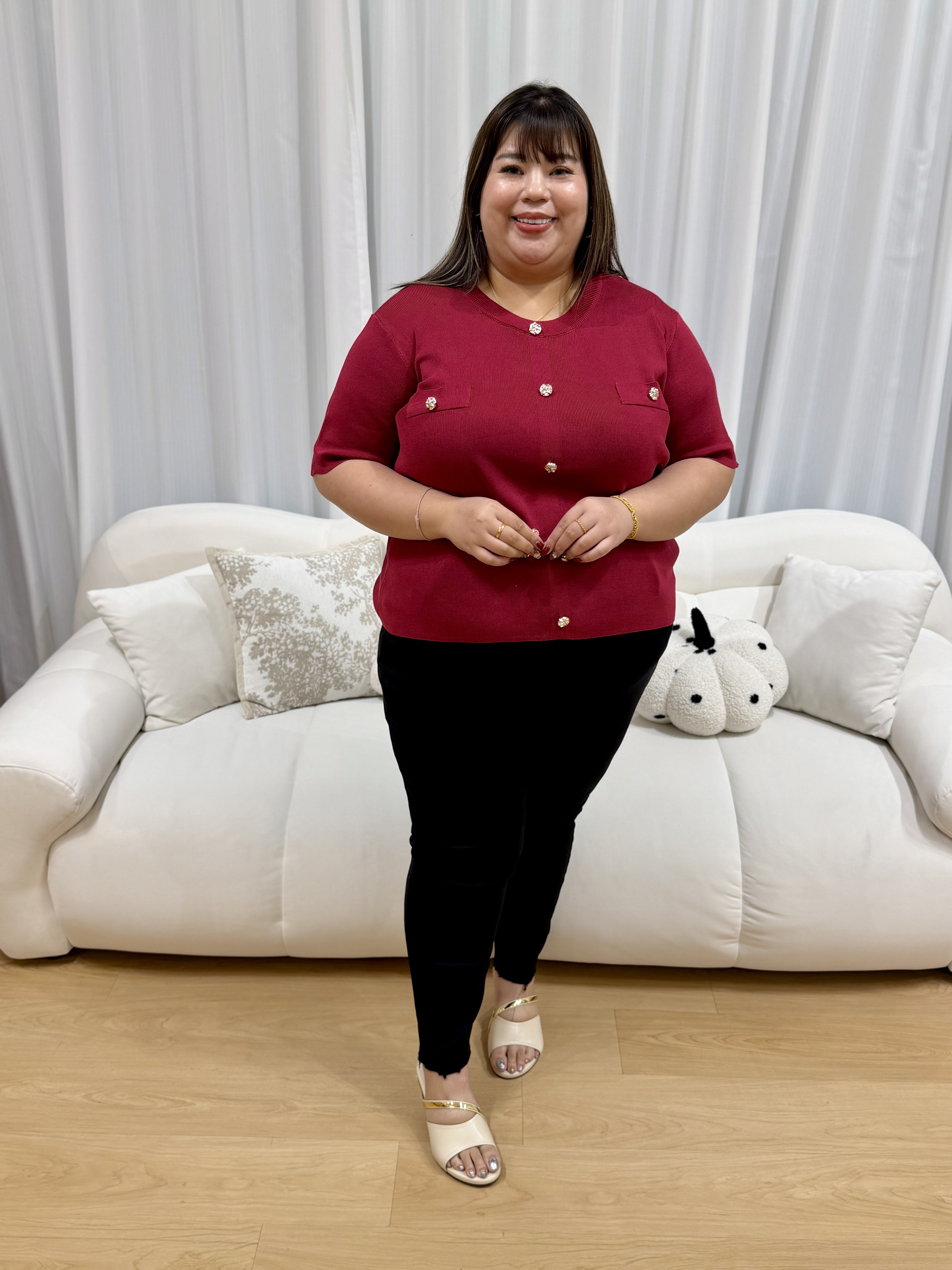 Golden Pebble Knitted Top | Plus Size Top