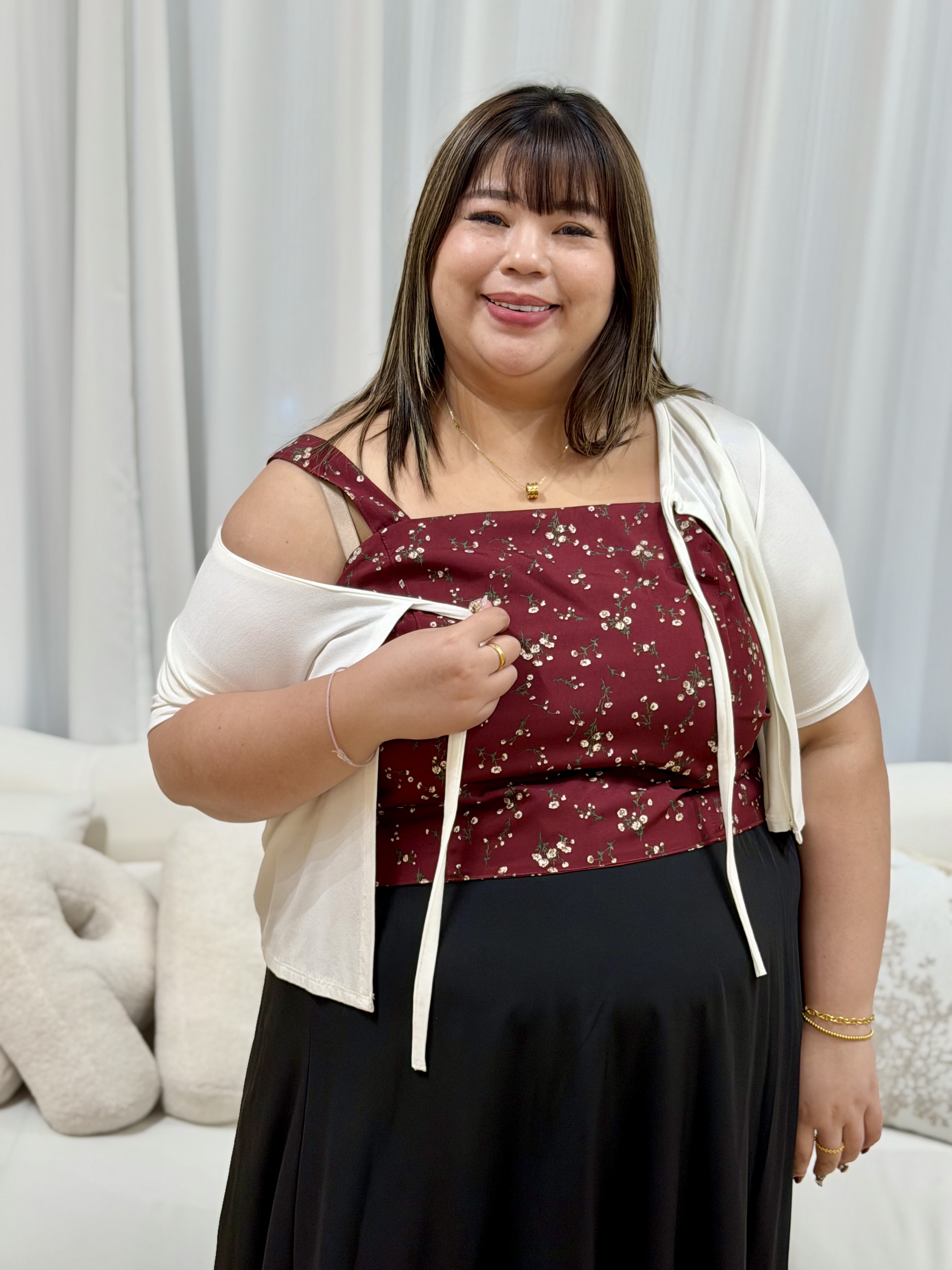 Tansy Abstract Floral Top (II) | Plus Size Top