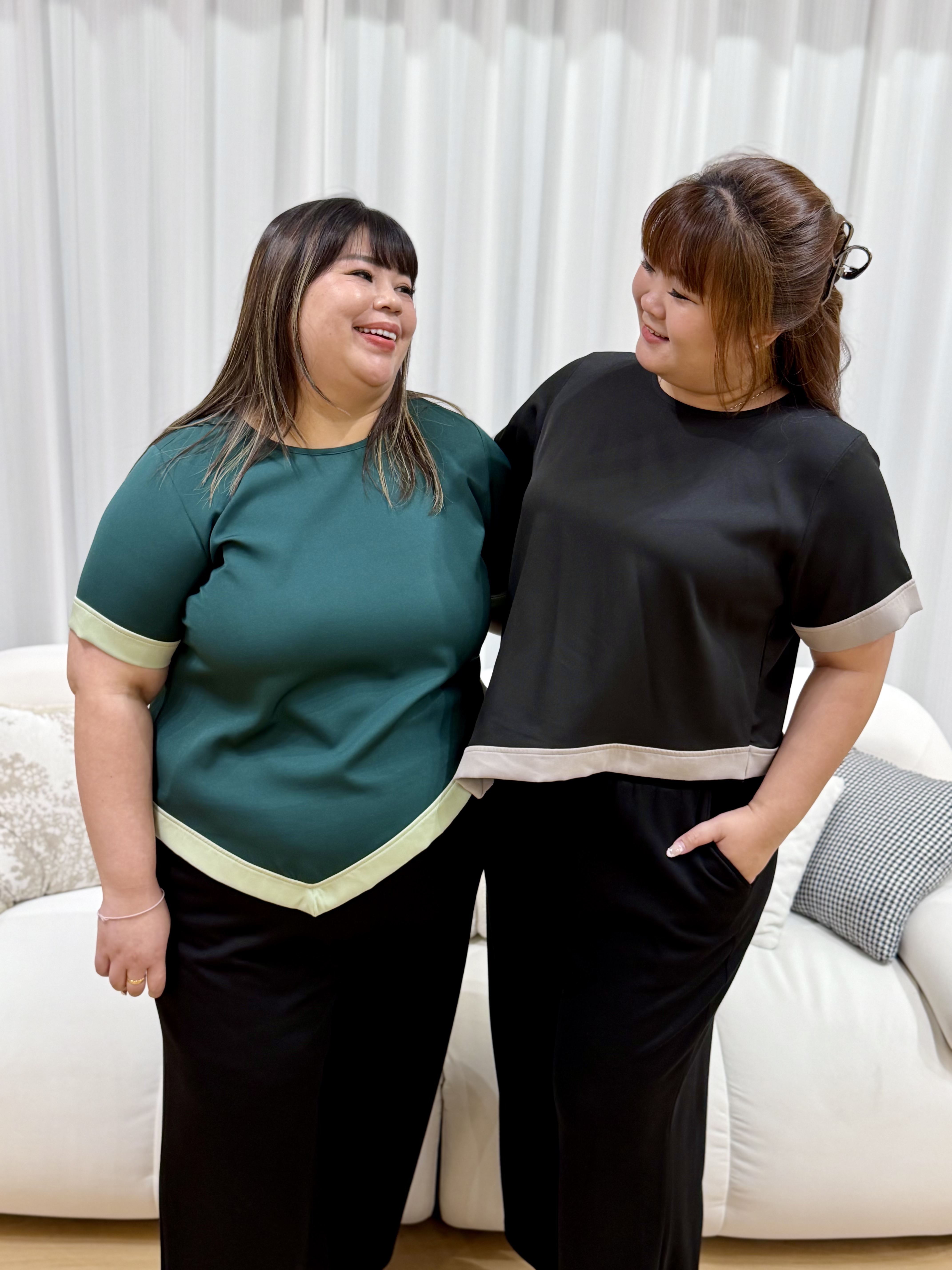 Outline Asymmetrical Top | Plus Size Top