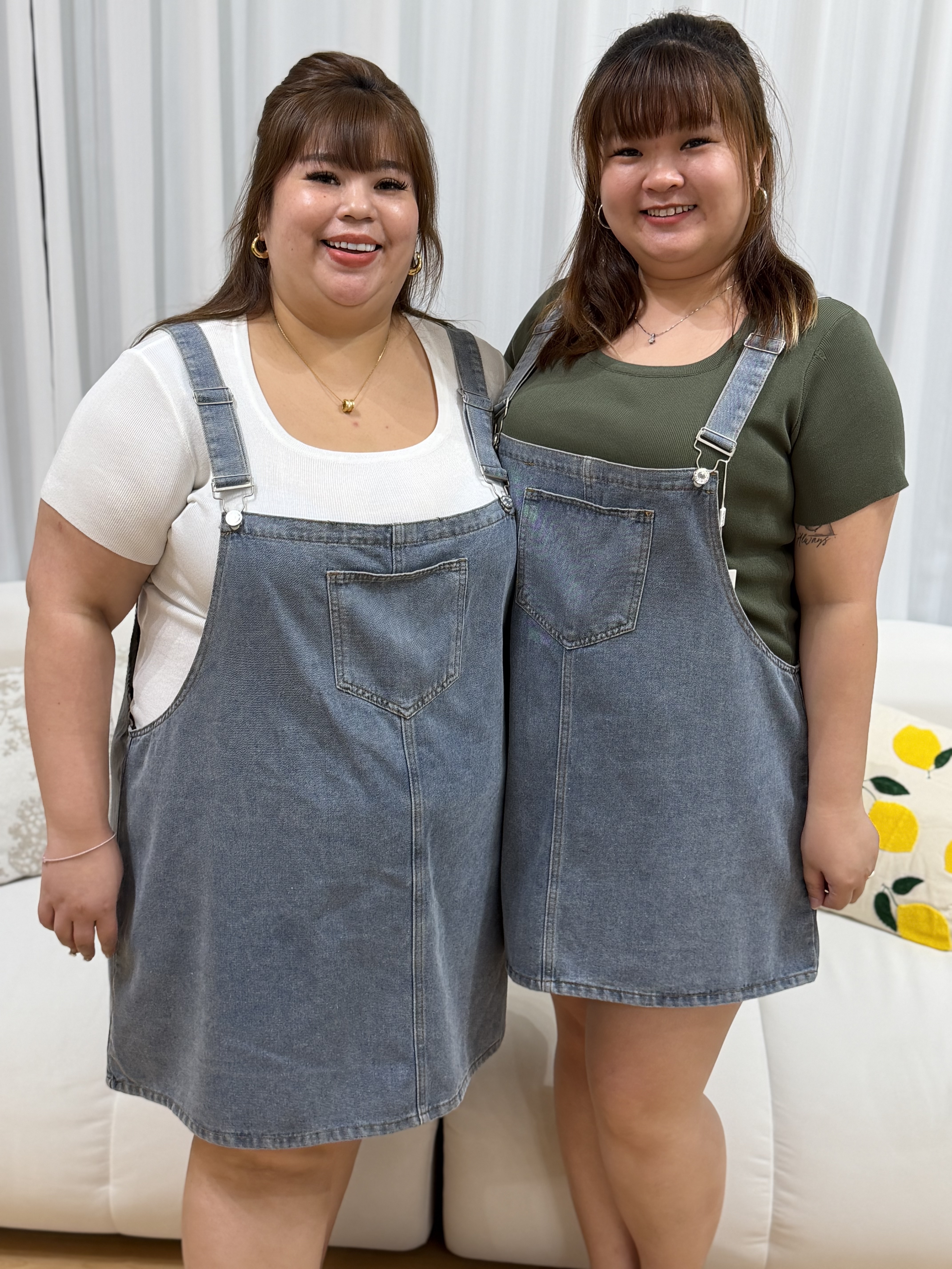 Love+ Shermaine Denim Dungaree  #2030 | Plus Size dress