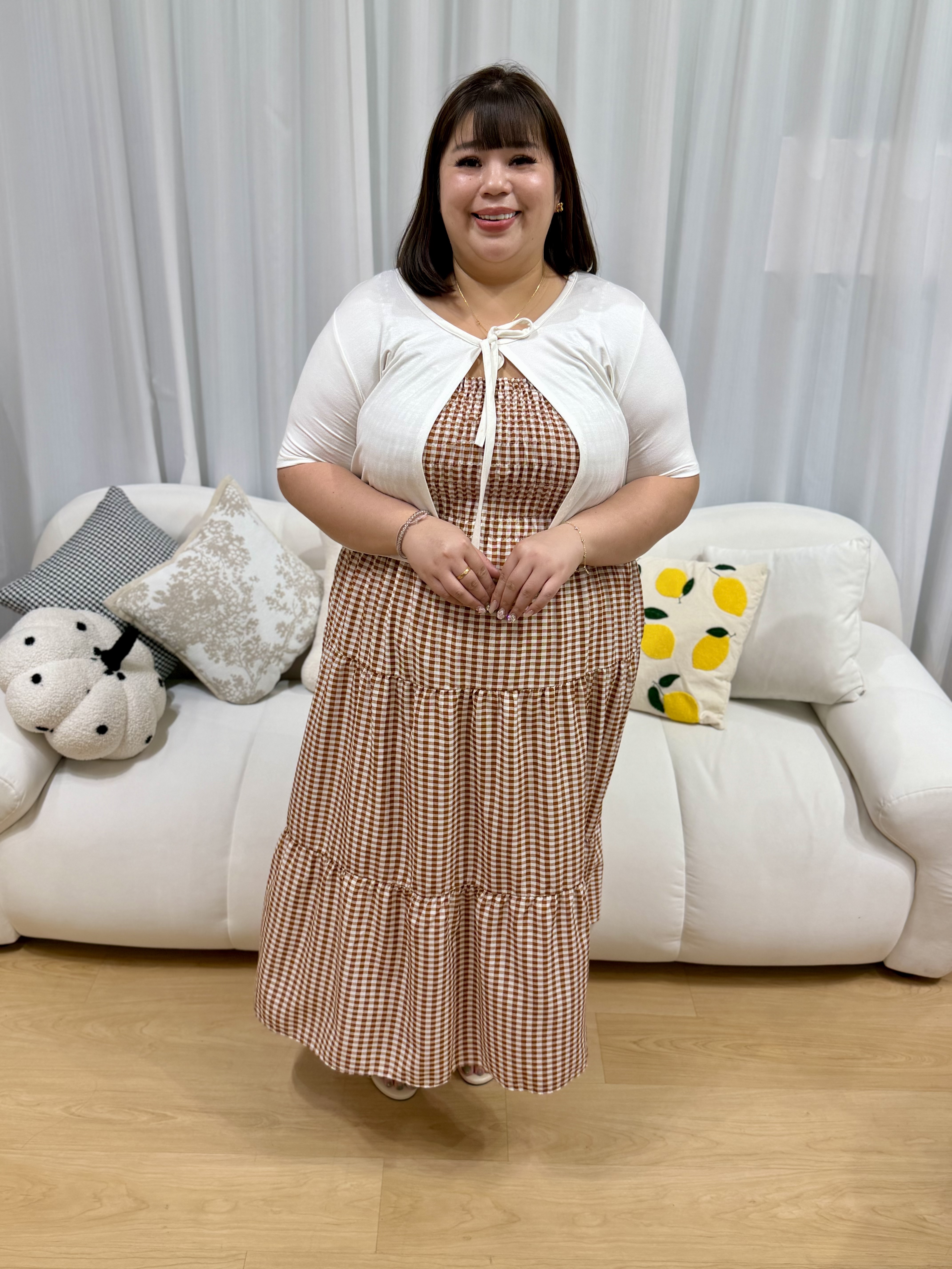 Love+ Chloe Gingham Maxi Dress | Plus Size Dress