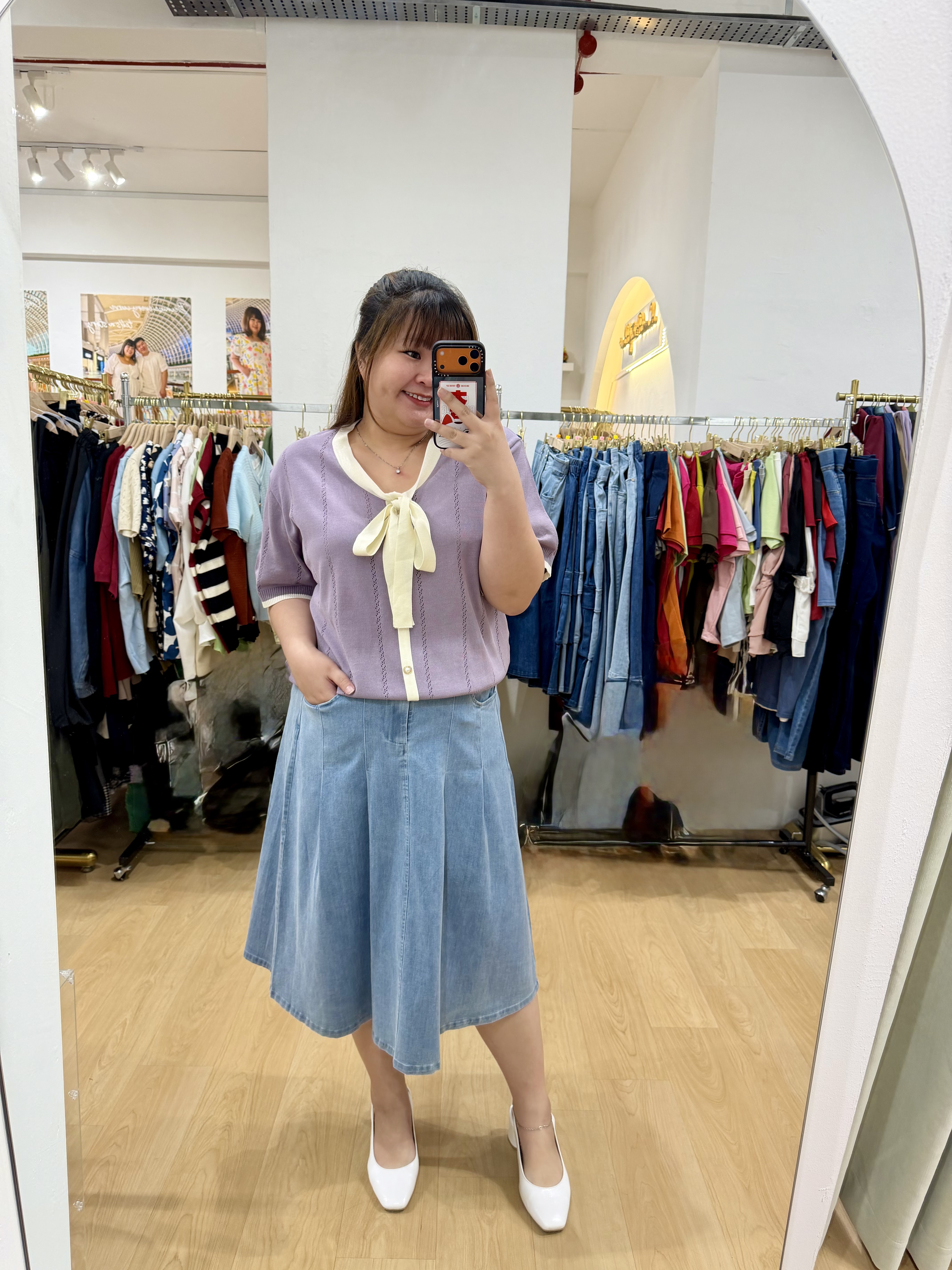 Na-Eun Ribbon Soft Knit Top | Plus Size Top