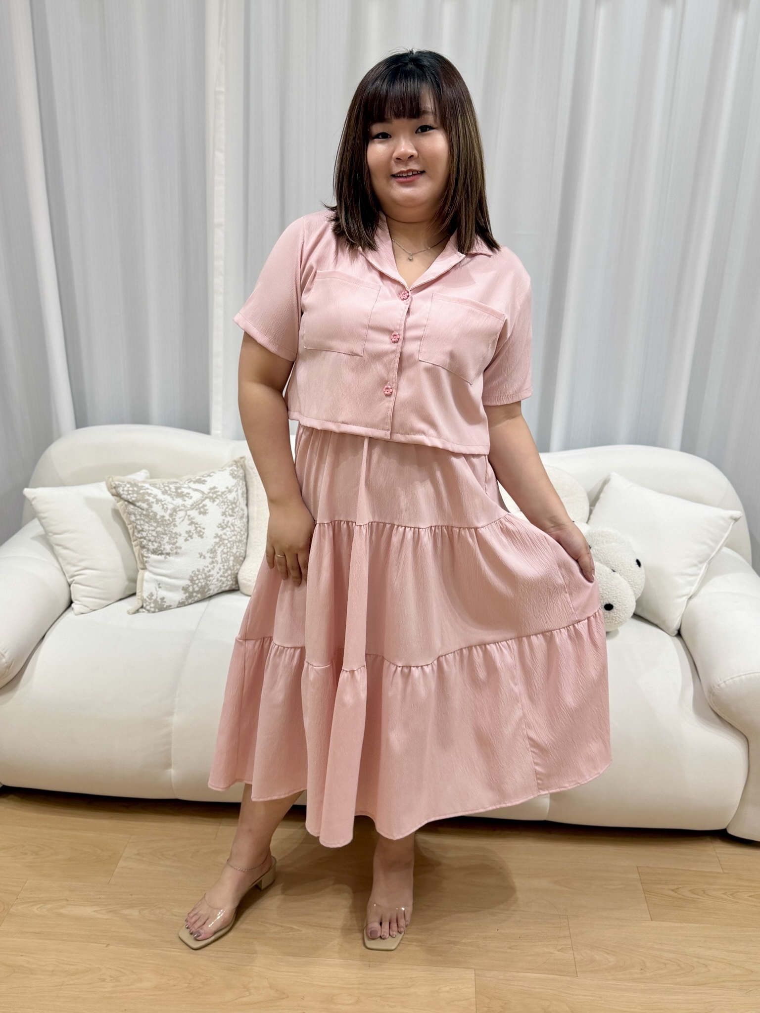 Bzu Button Shirt Set | Plus Size Set