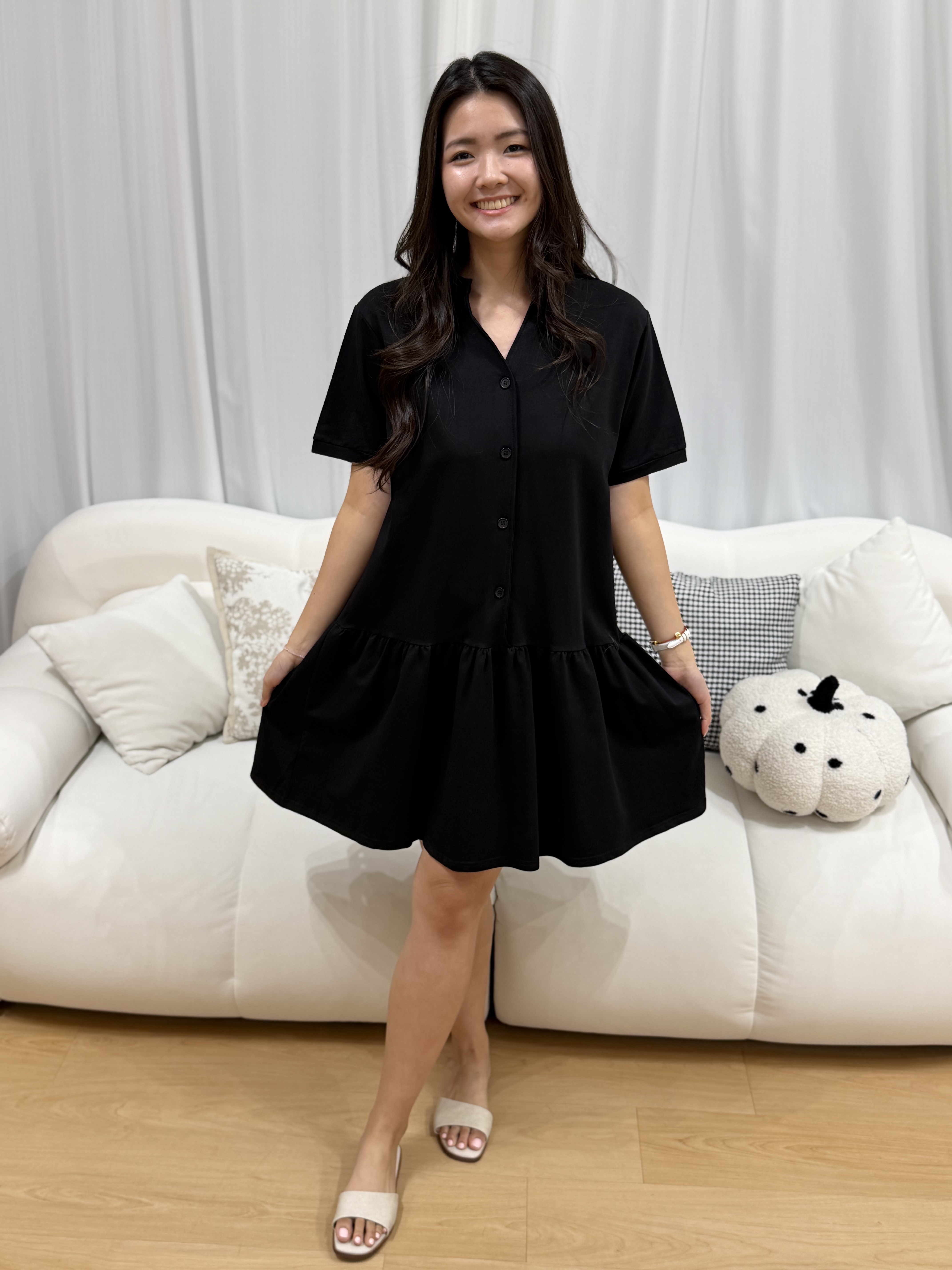 Mini Zillon Mandarin Peplum Dress | Plus Size Dress