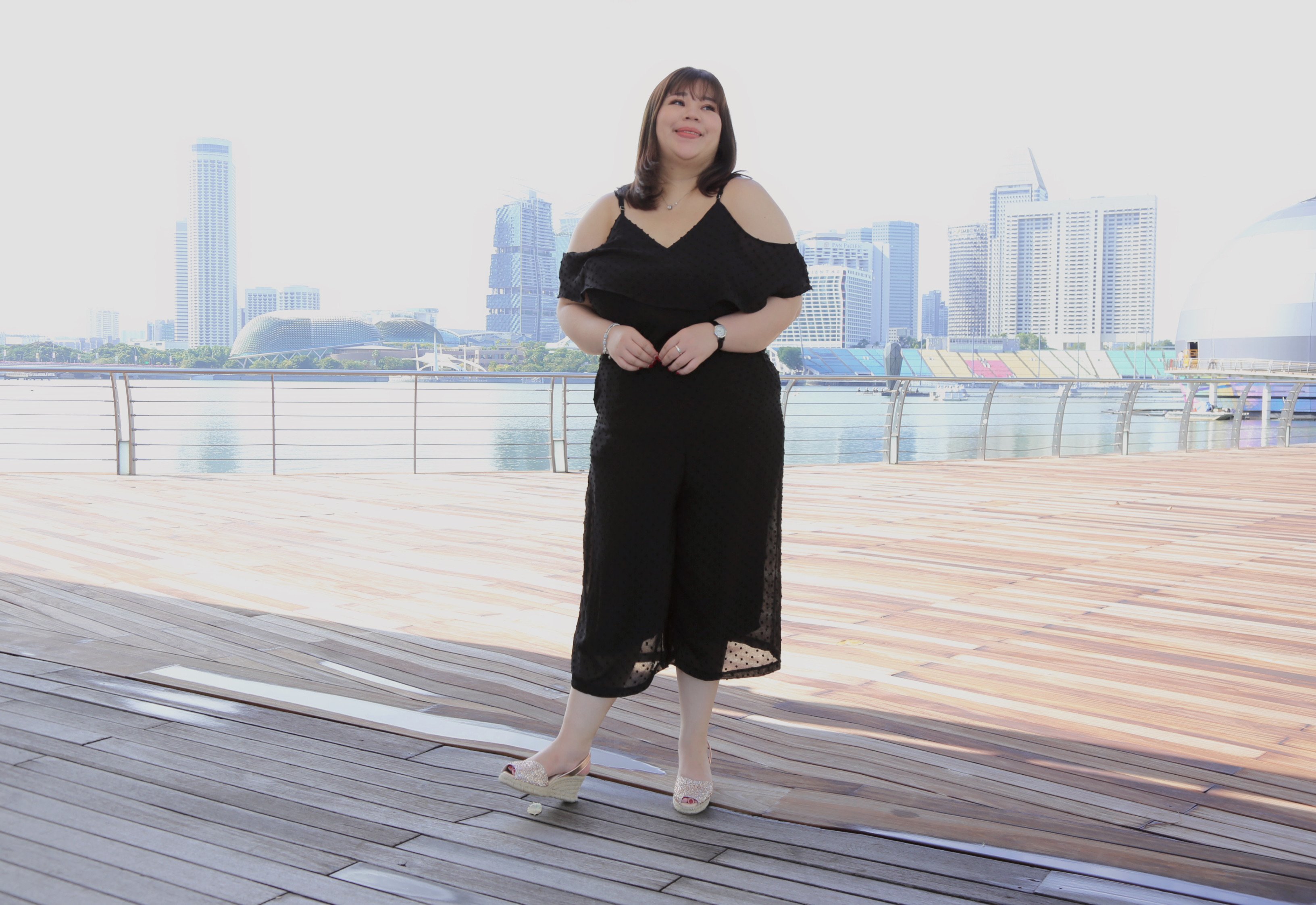 Love+ Black Thea Swiss Jumpsuit |Plus Size Jumpsuit