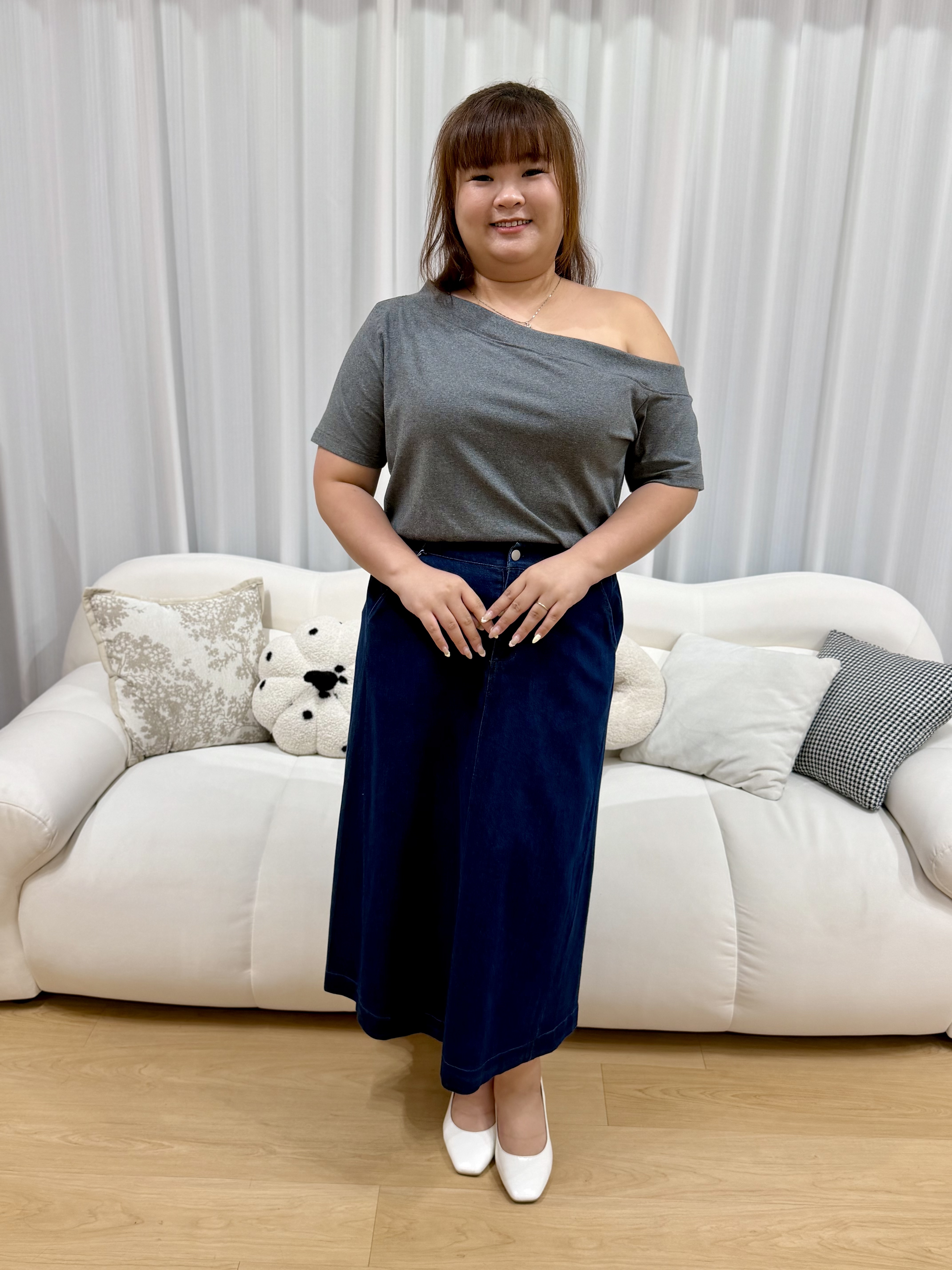 Demi Angel Maxi Denim Skirt #1602 | Plus Size Skirt