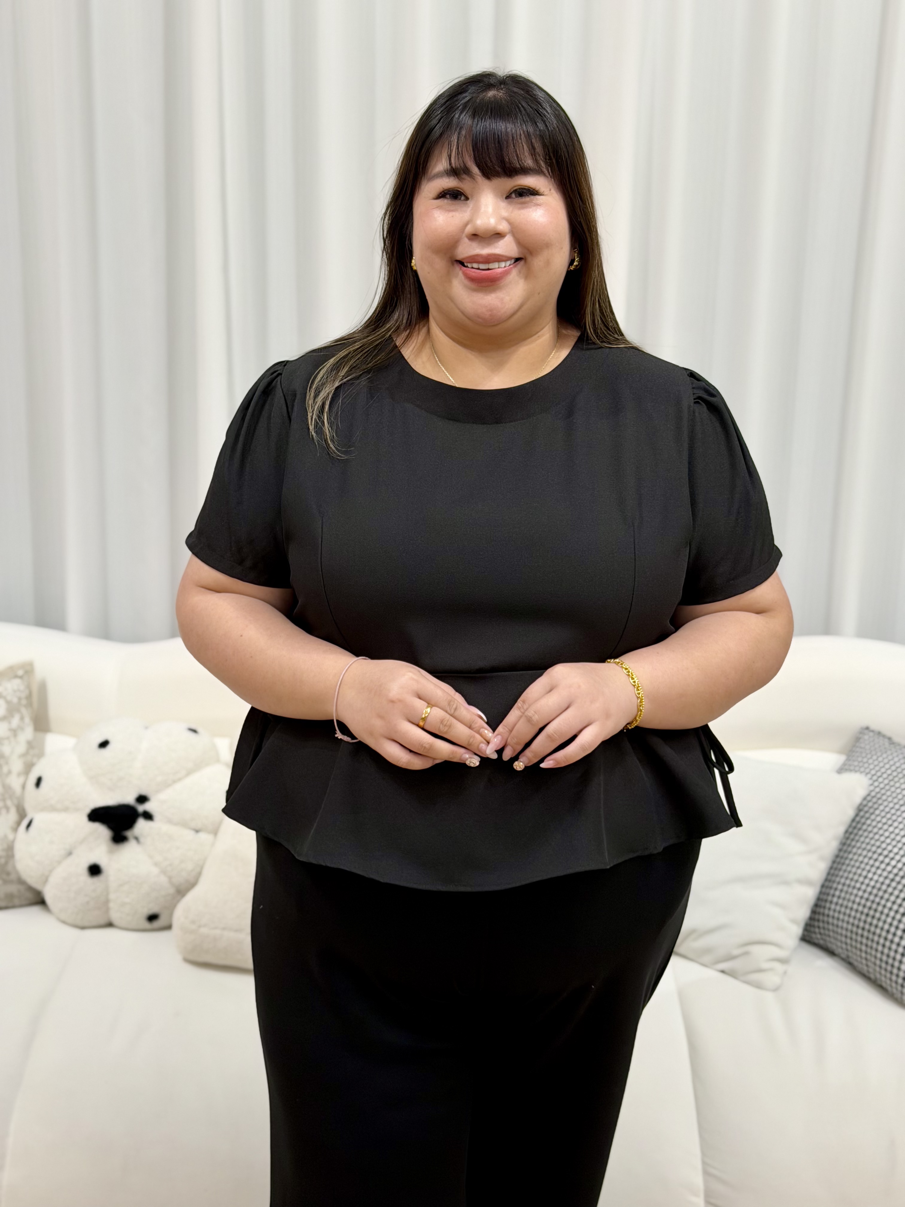 Missy Ribbon Work Top | Plus Size Top