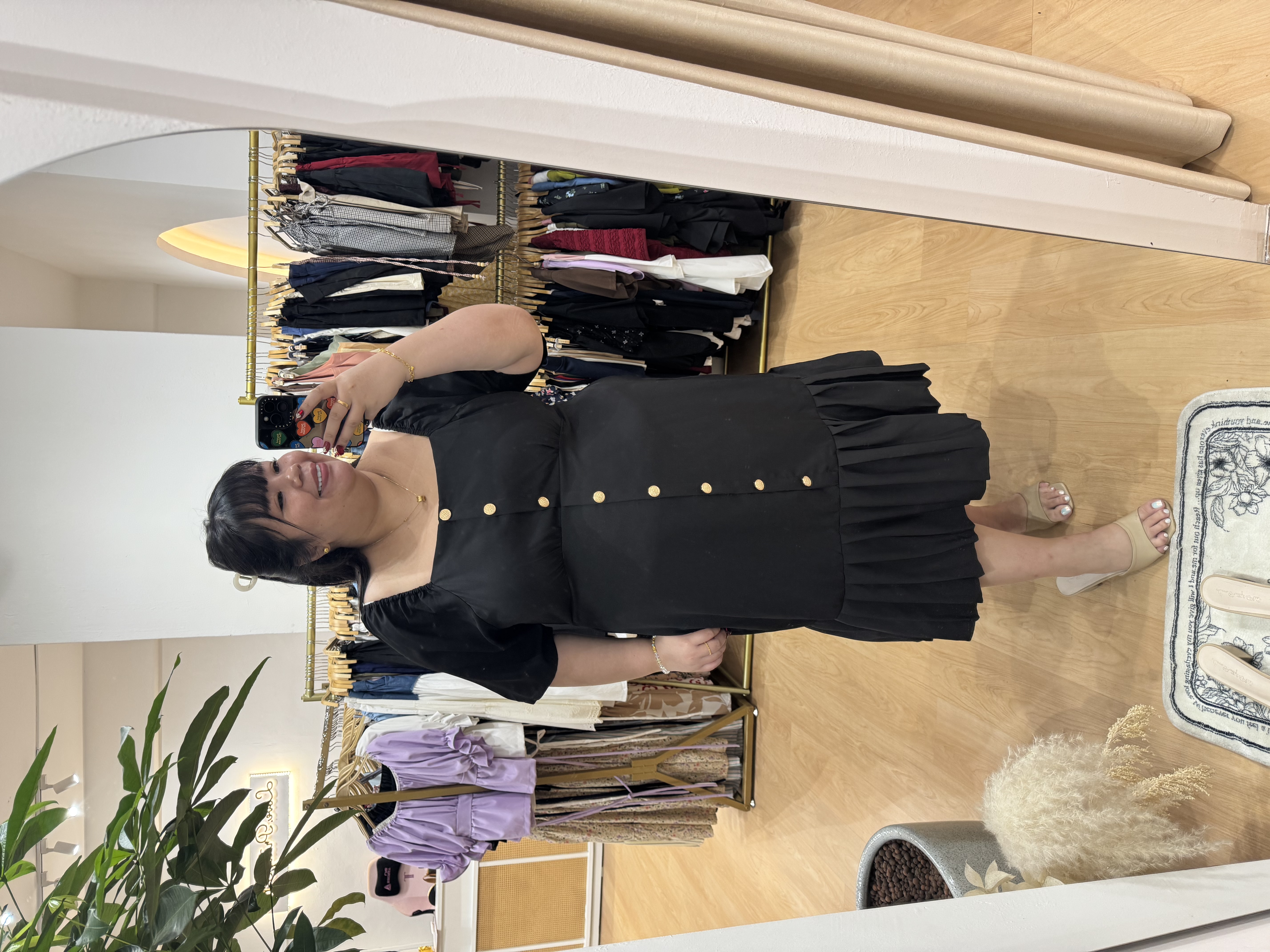 [Copy]Love+ Lakelynn Golden Button Dress | Plus Size Dress