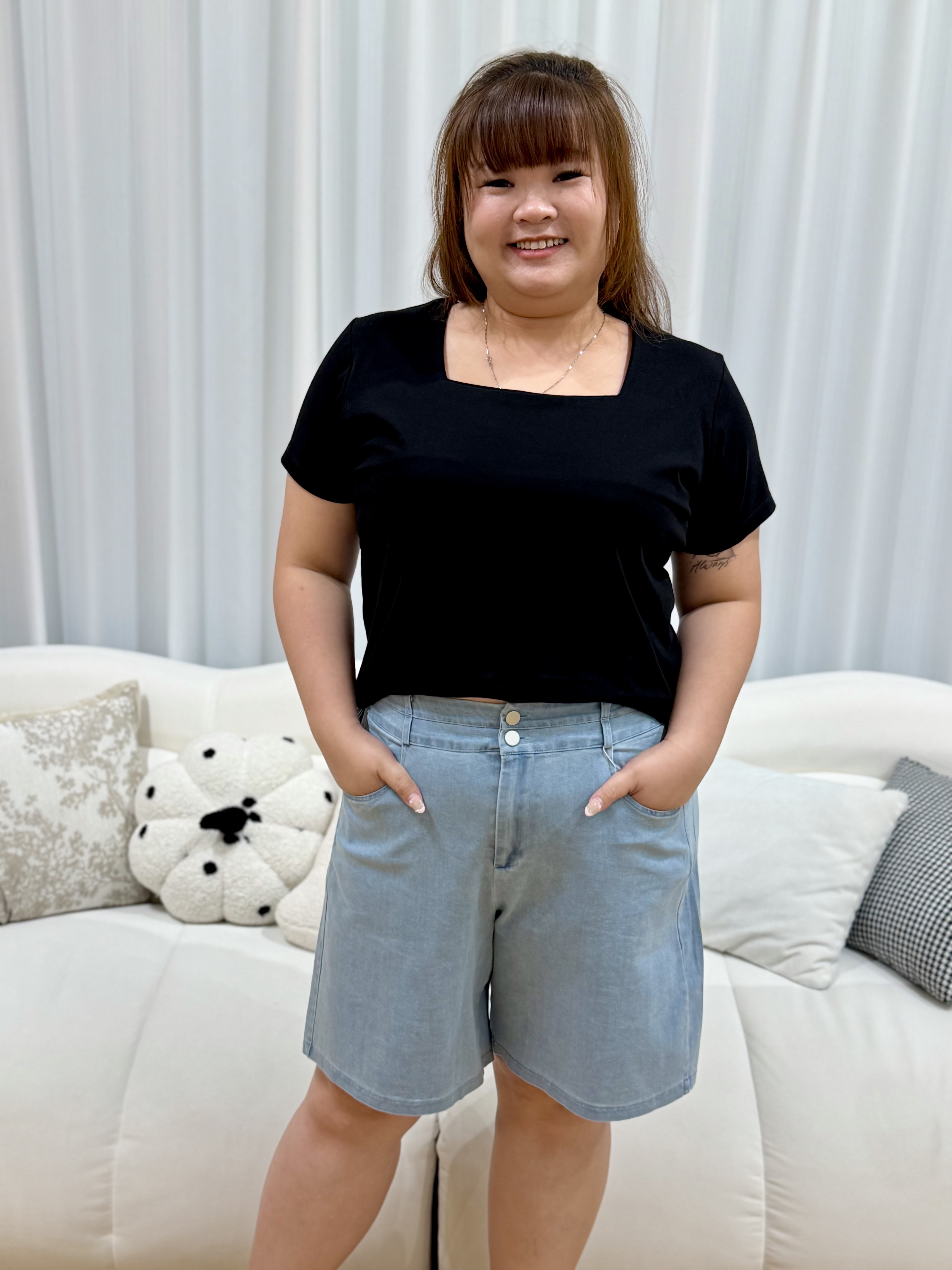 Love+ Hendri Twin Button Jords #1819 | Plus Size Jords