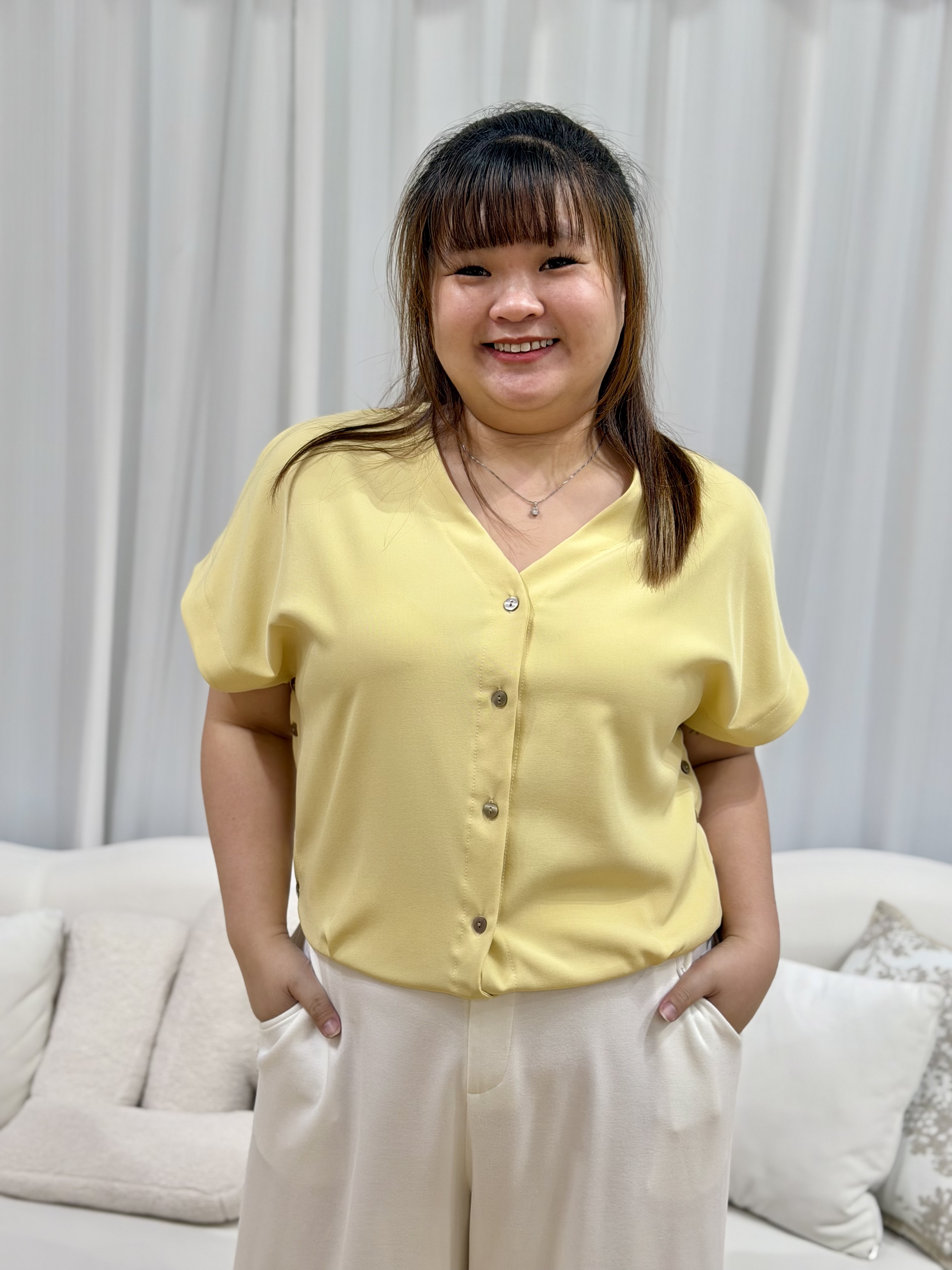 Love+ Sajin Triple Button Top | Plus Size Top