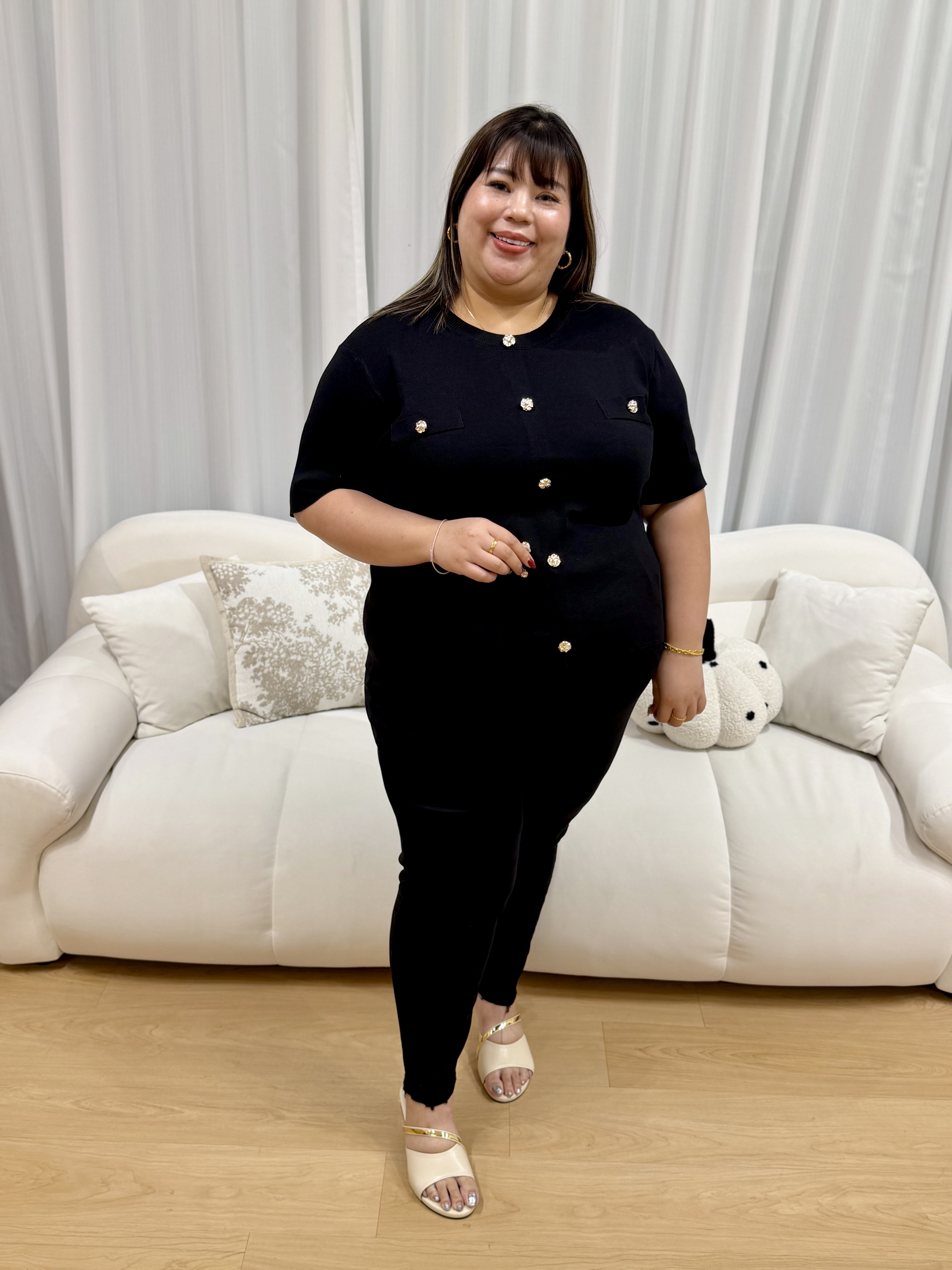 Golden Pebble Knitted Top | Plus Size Top