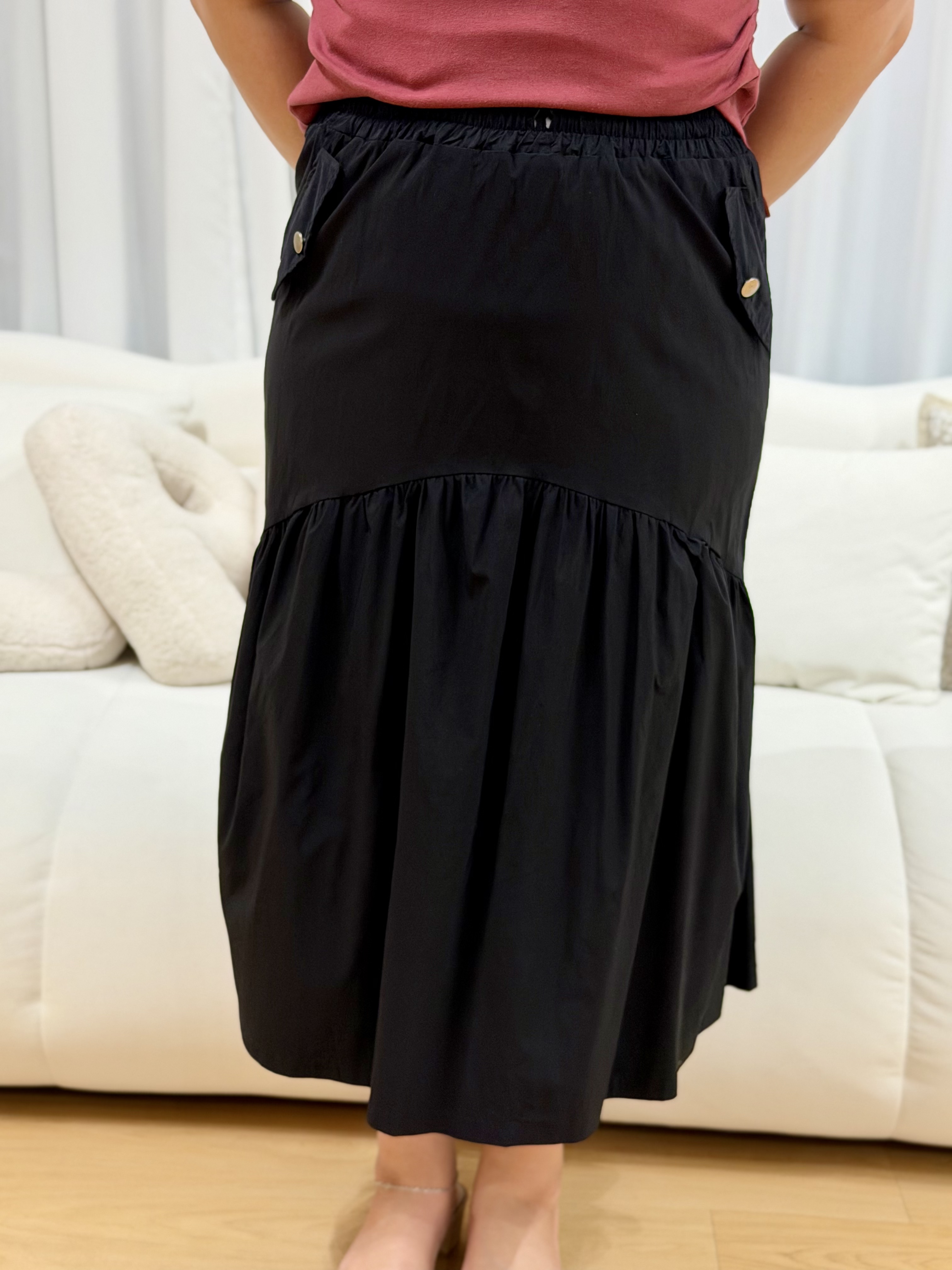 Leila Lightweight Cargo Maxi Skirt | Plus Size Skirt