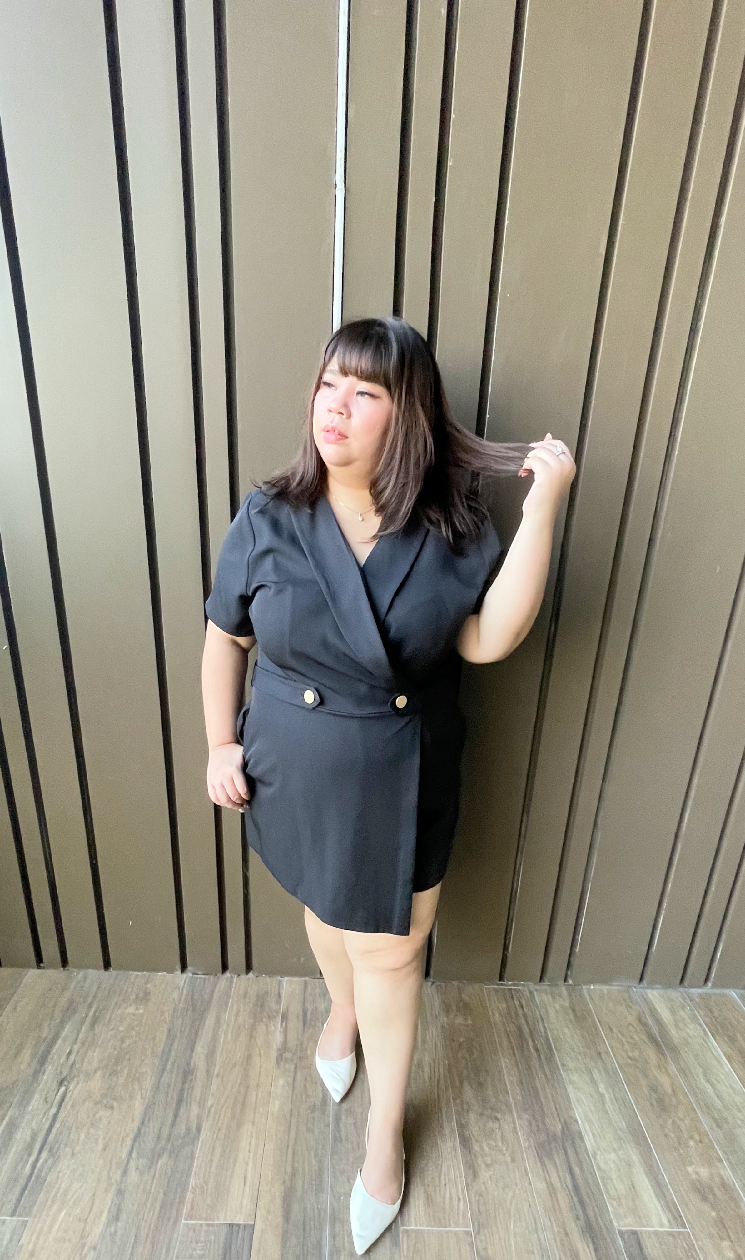 Love+ Kayla Black Gold Romper | Plus Size Dress Singapore