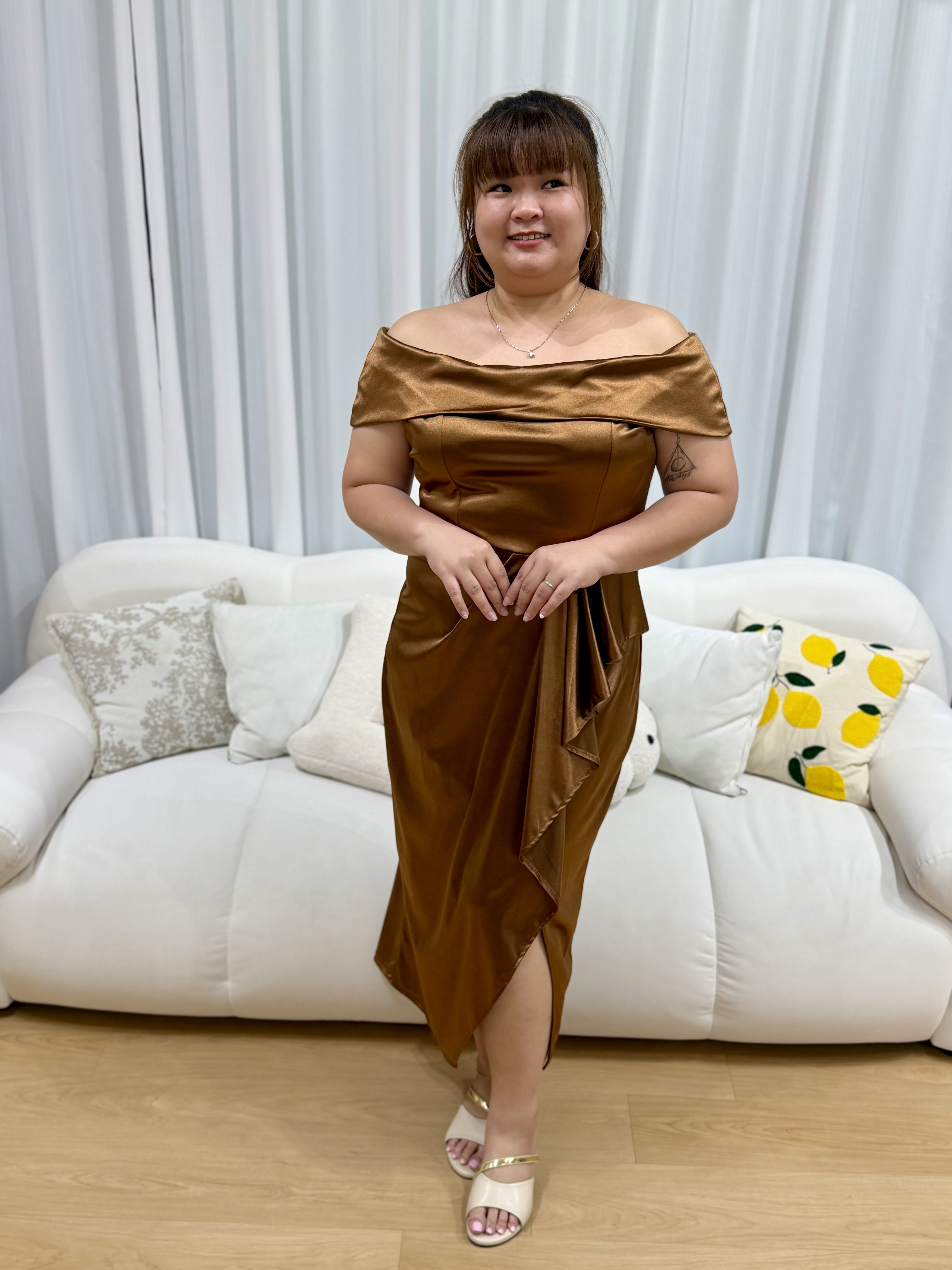 Love+ Miyaki Hiso Silky Dinner Dress | Plus Size Dinner Dress