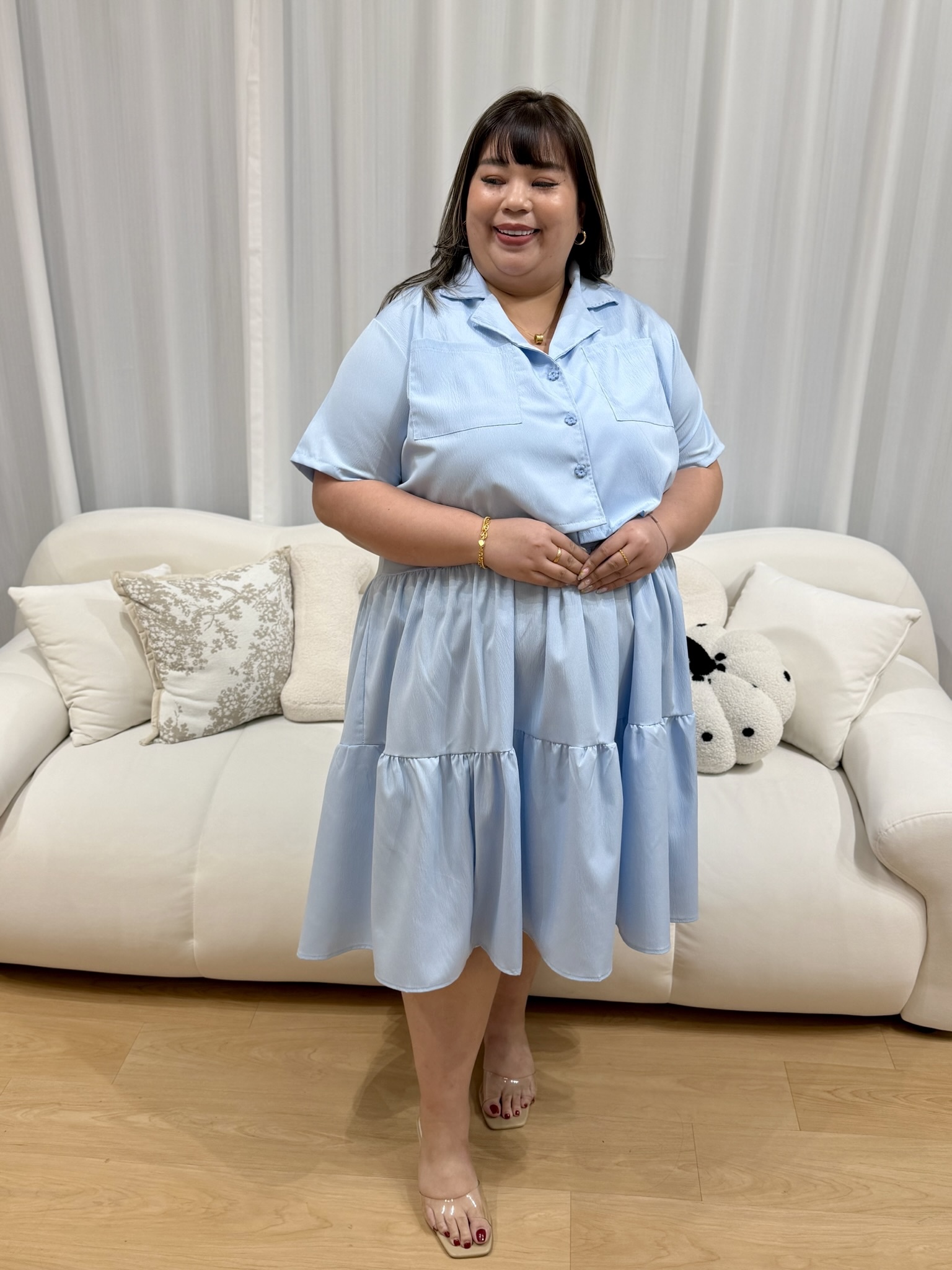 Bzu Button Shirt Set | Plus Size Set
