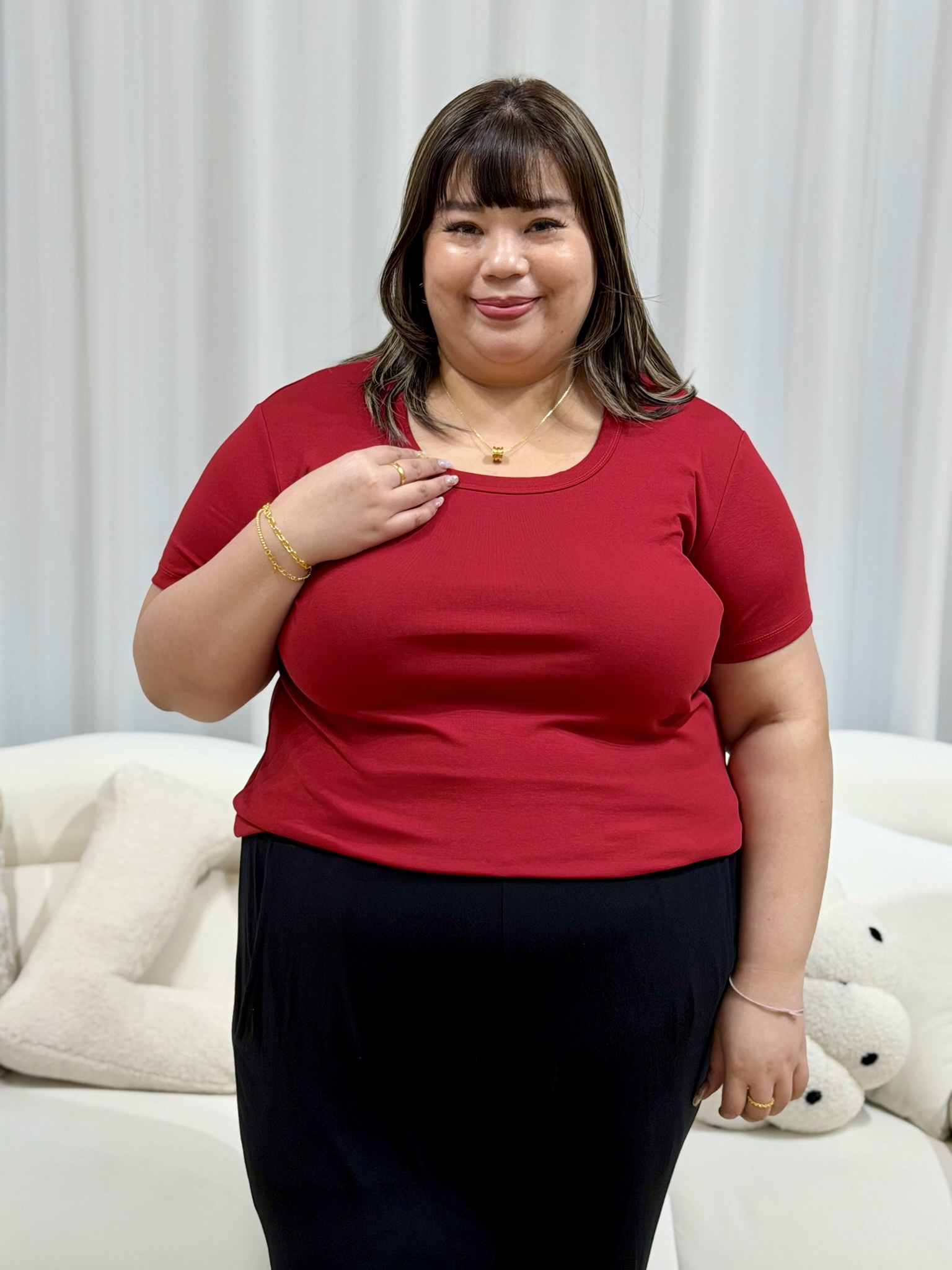 Allie Basic U neck Top | Plus Size Top
