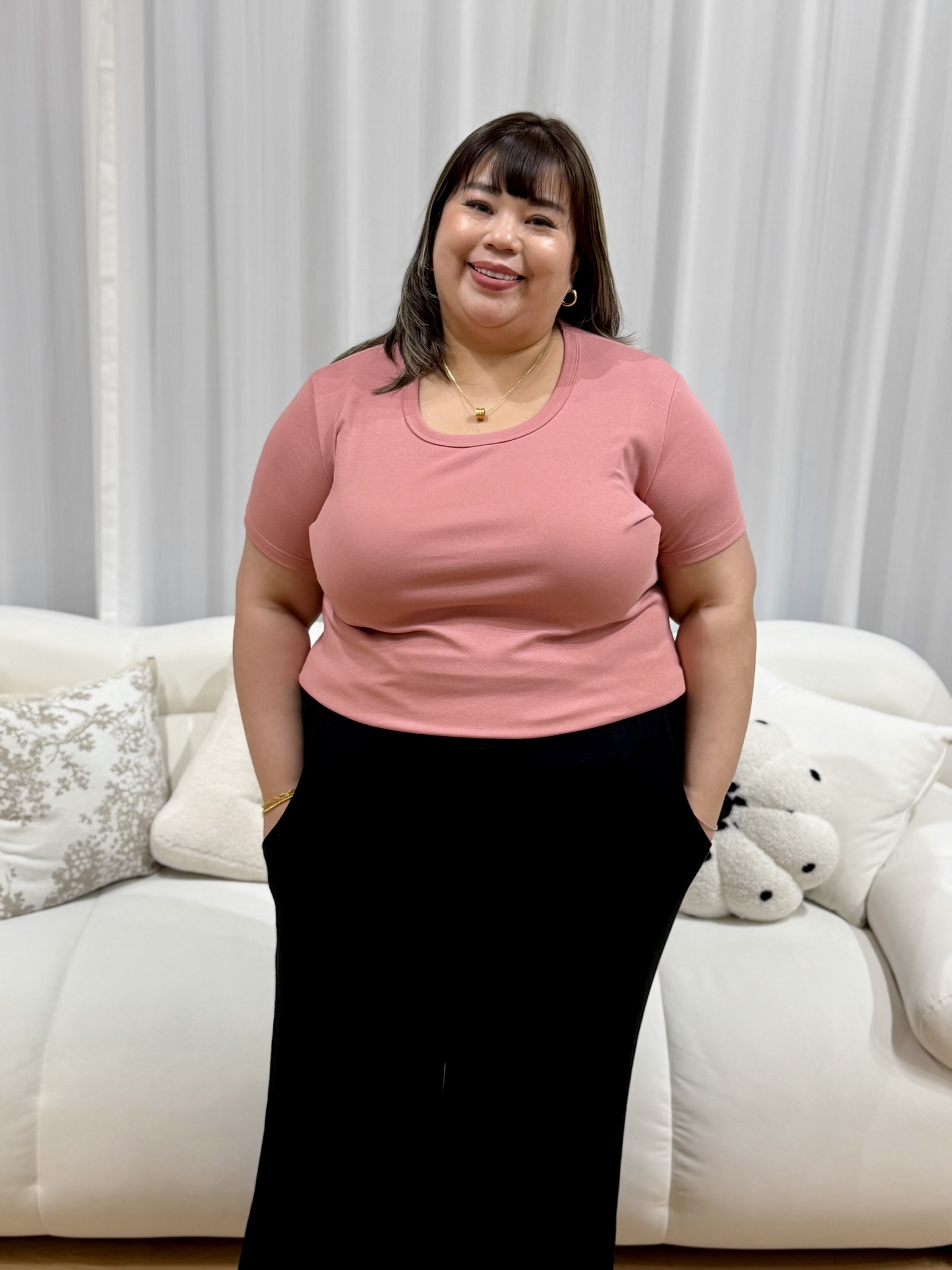 Allie Basic U neck Top | Plus Size Top