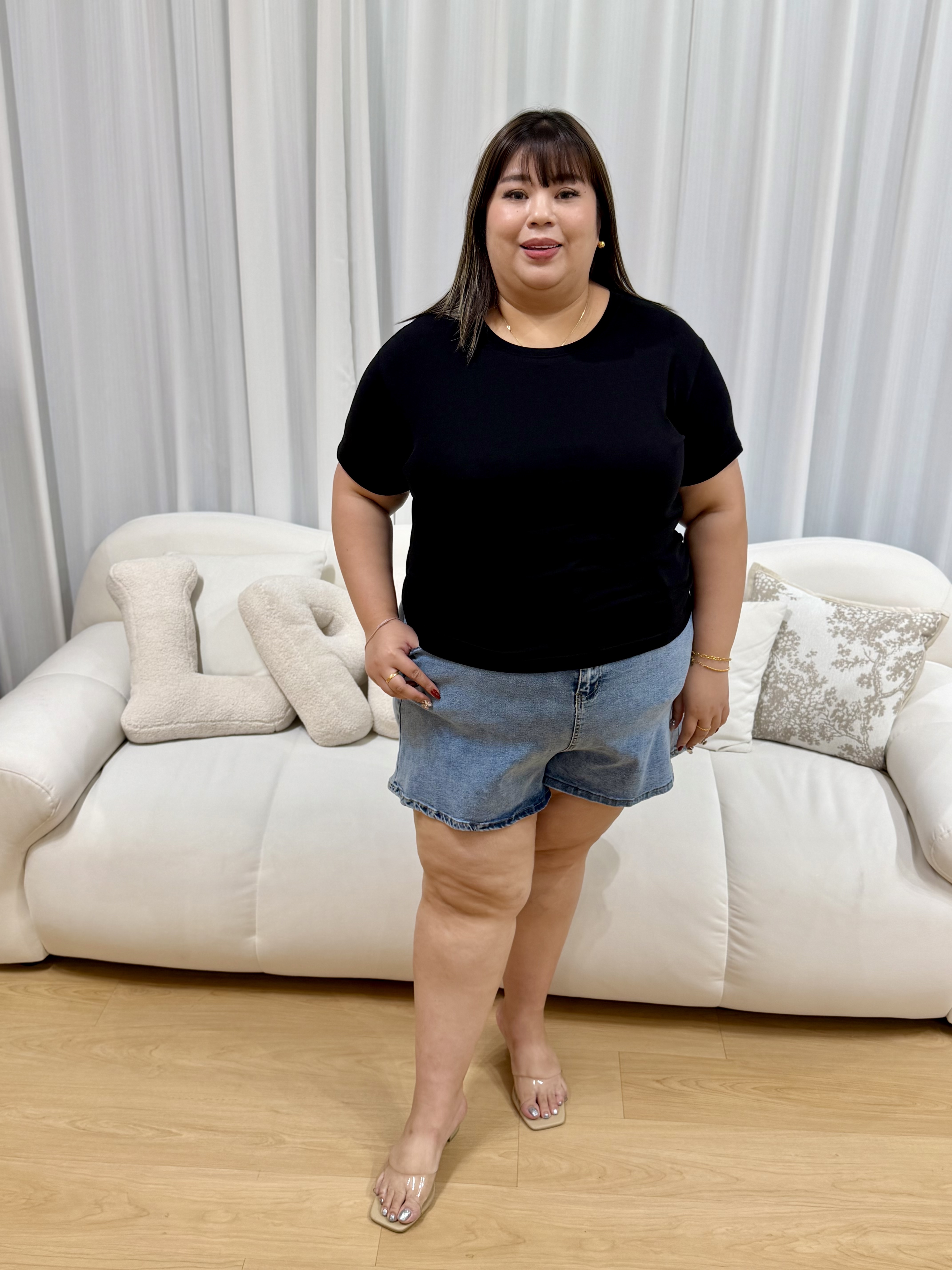 Basic Round Ruching Top | Plus Size Top