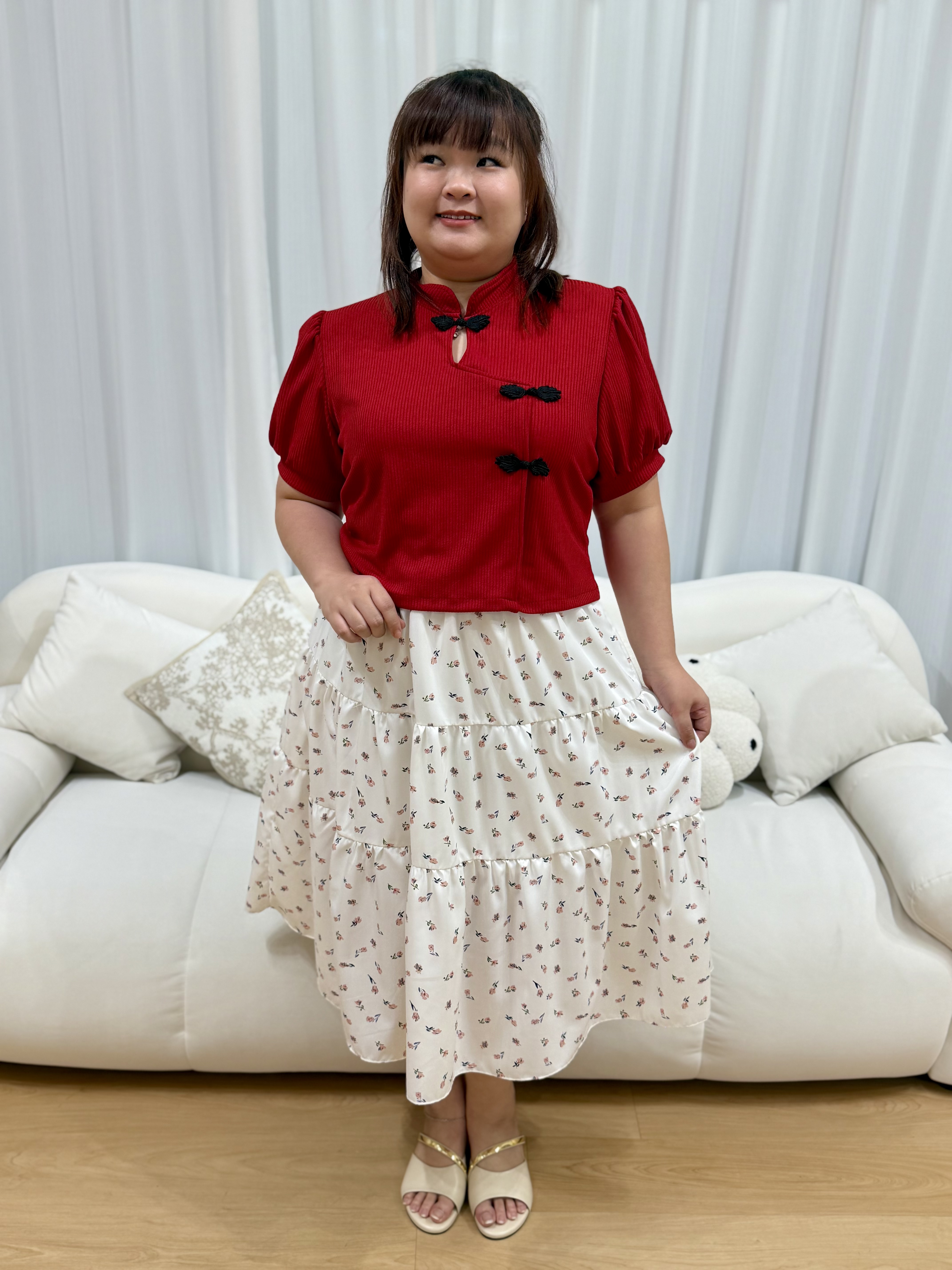 [RESTOCKED]Enya Simple Qipao Top | Plus Size Top