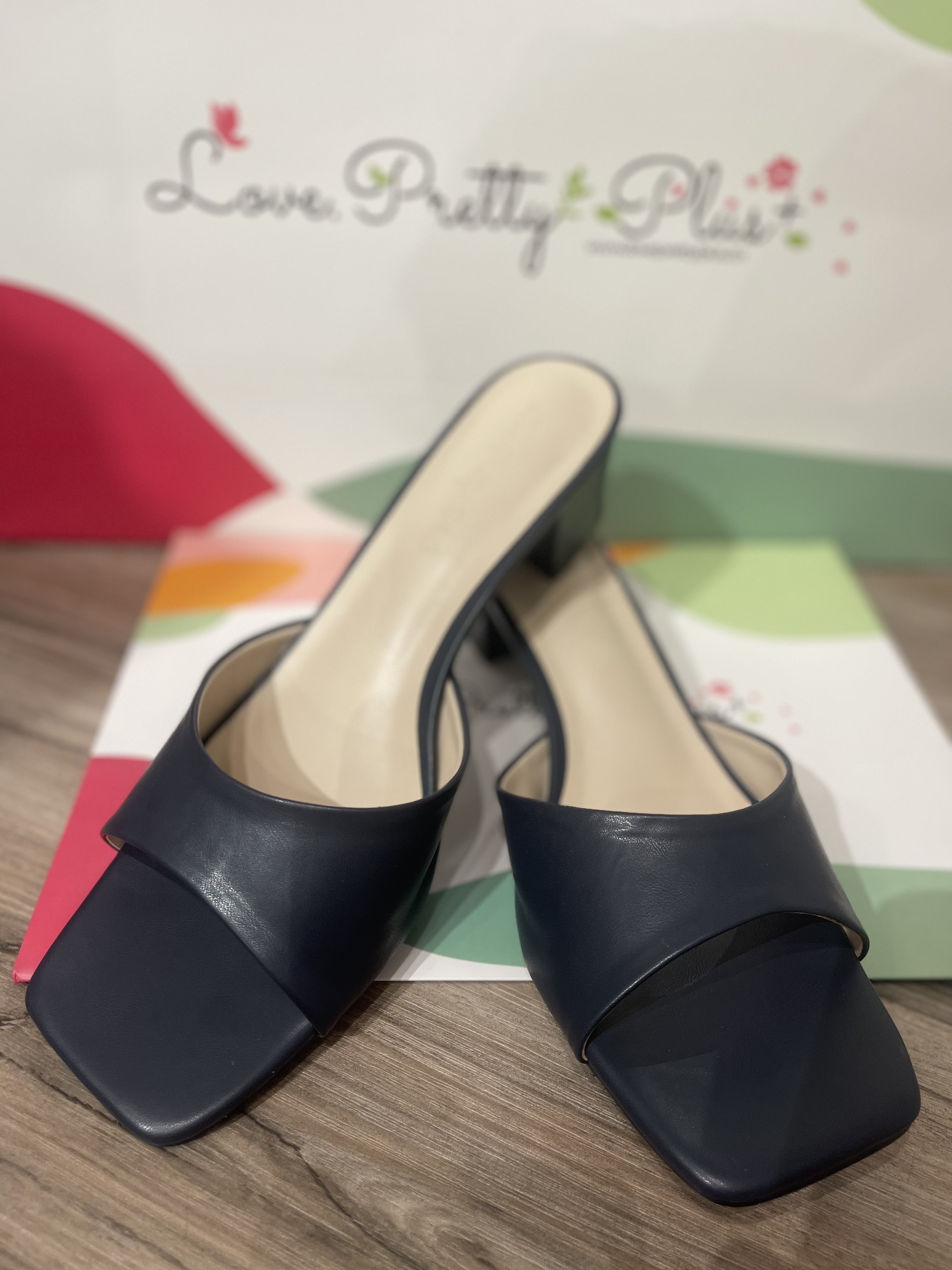 Love+ Clara Solid Navy Heels |2204| Plus Size Shoes