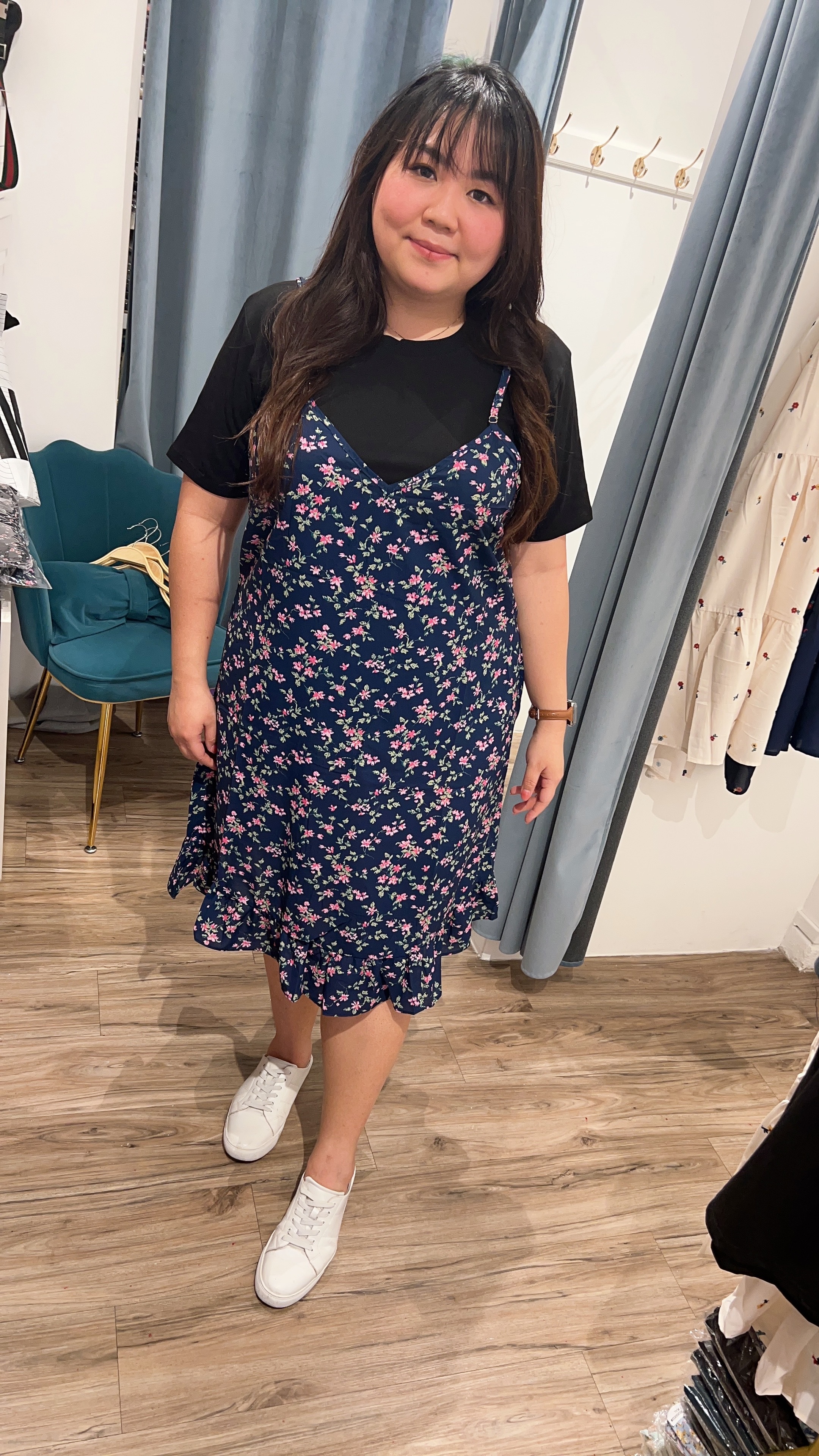 Love+ Sophia Navy Floral  2-Pc Set Dress | Plus Size Dress