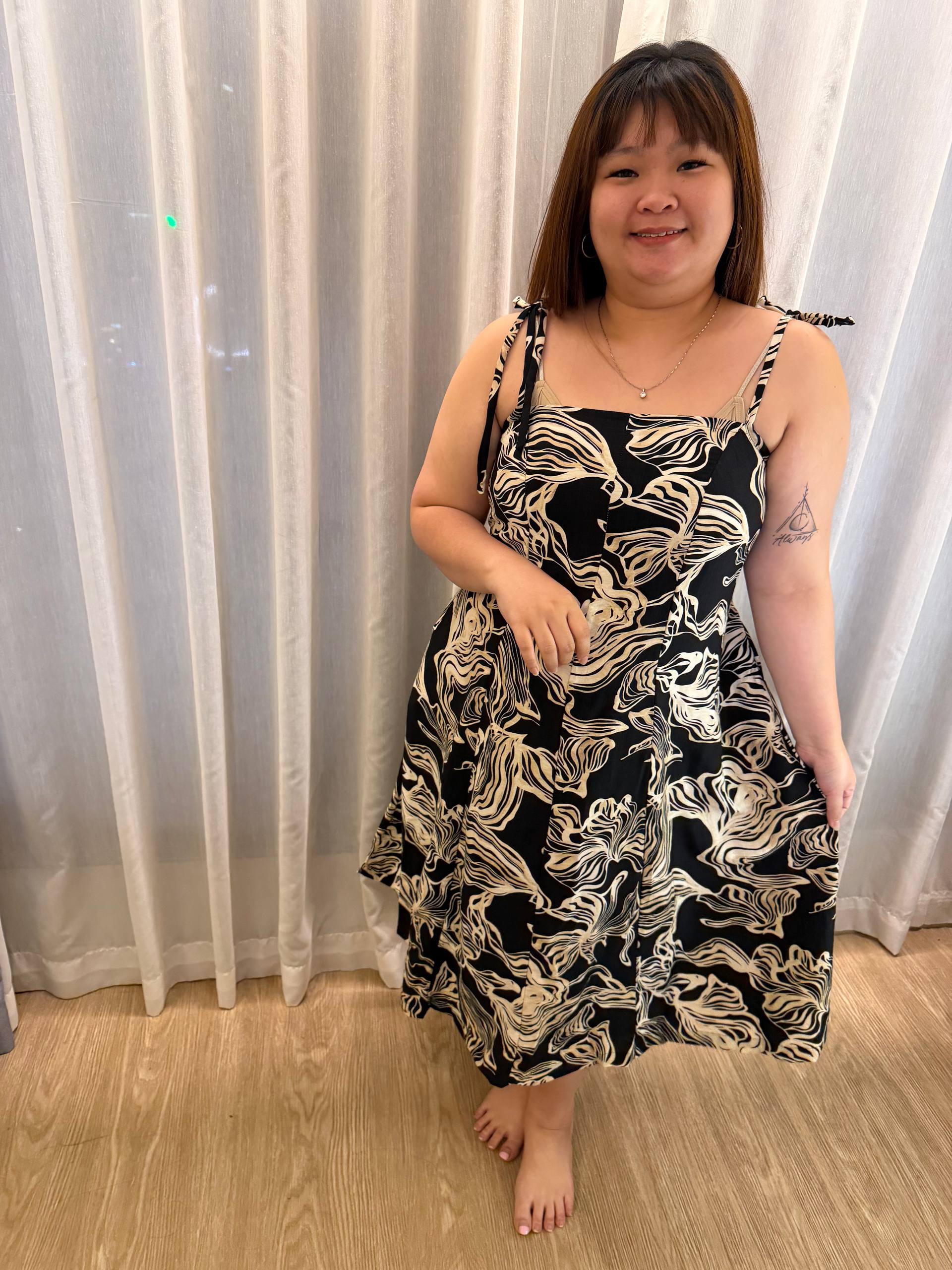 Premium Watercolor Palette Cotton Linen Dress | Plus Size Dress
