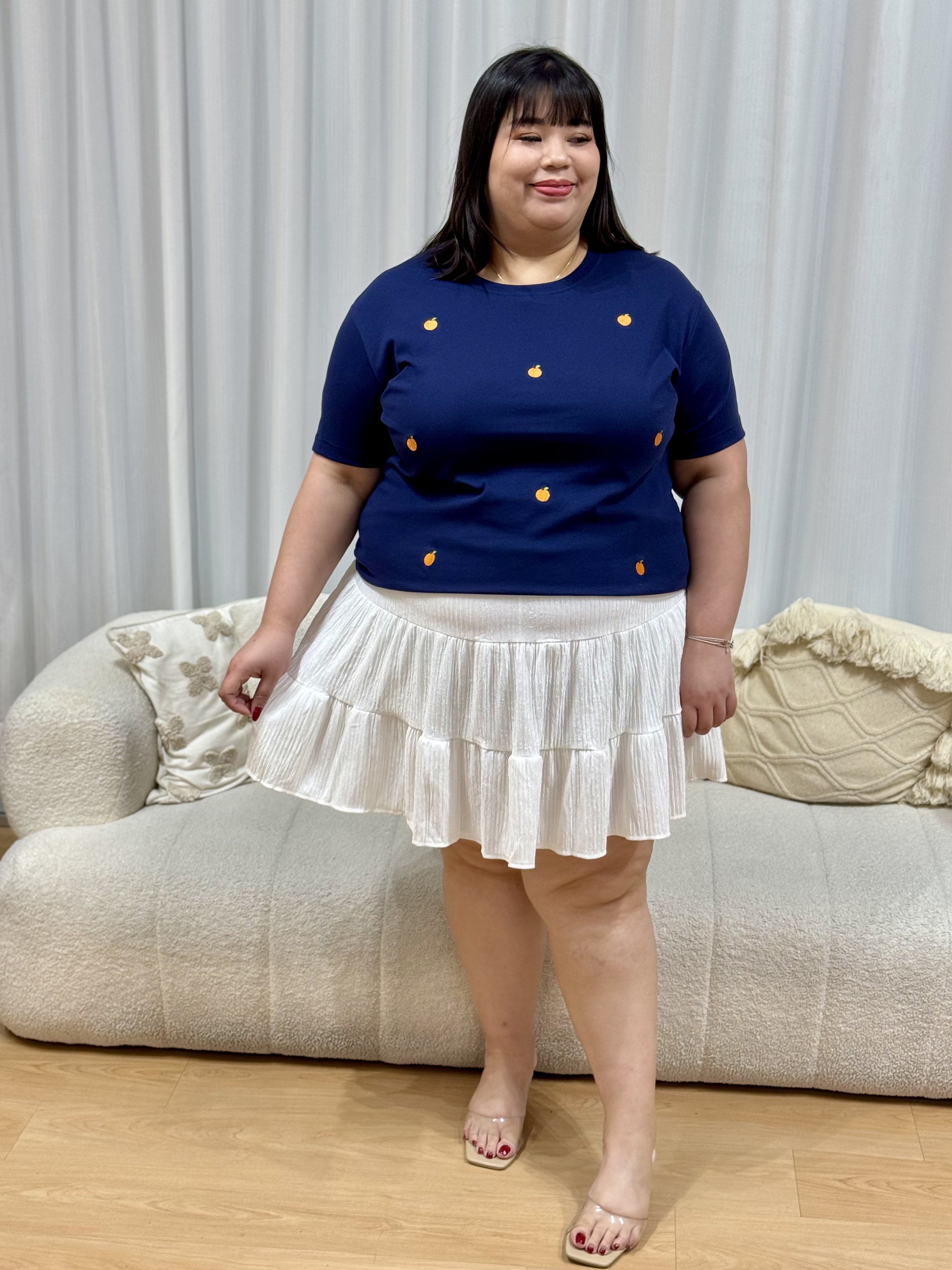 HUAT KA LIAO Orange Top | Plus Size Top