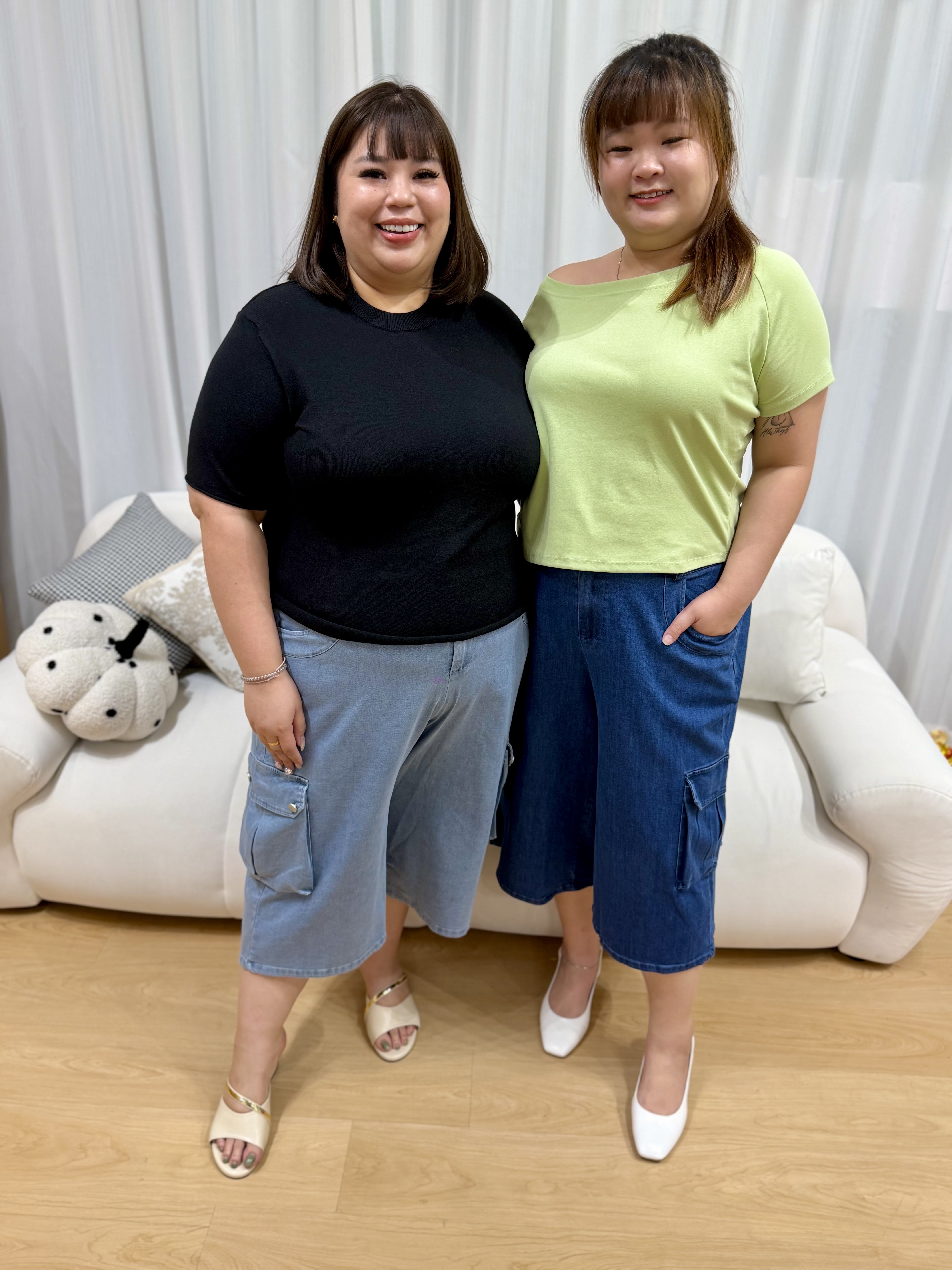Love+ Yvette Cargo Denim Pants #2320 | Plus Size Pants