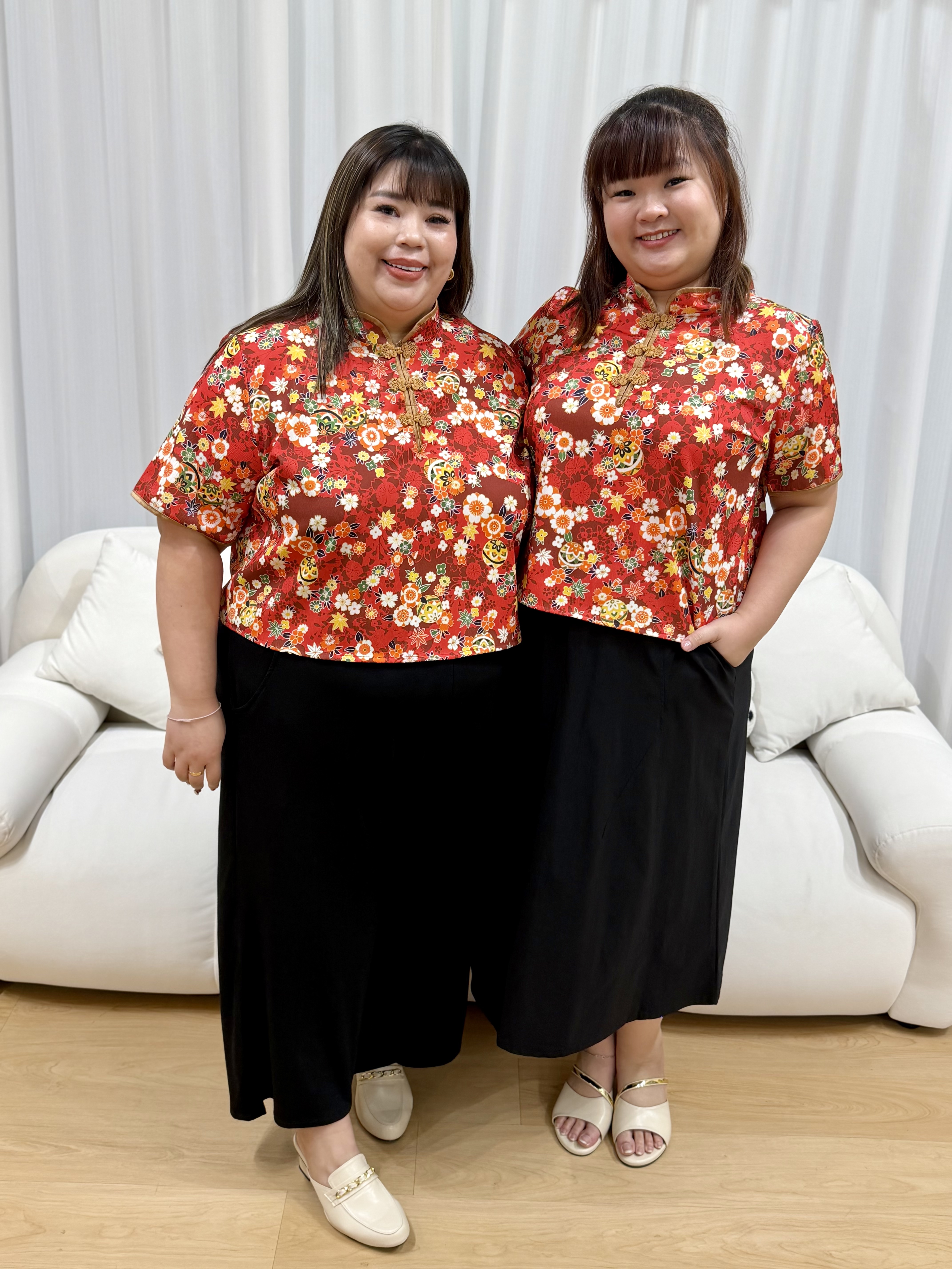 Jinall Floral Qipao Top | Plus Size Qipao