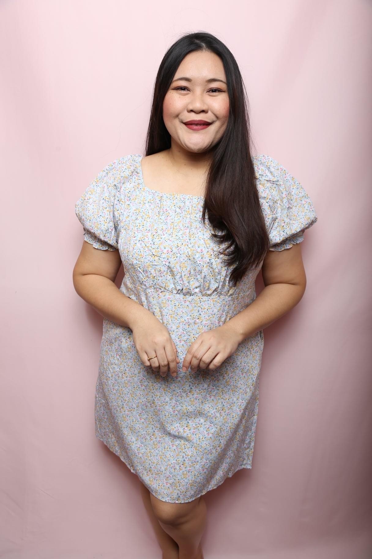 Love+ Kylie Blue Smock Dress | Plus Size Dress Singapore