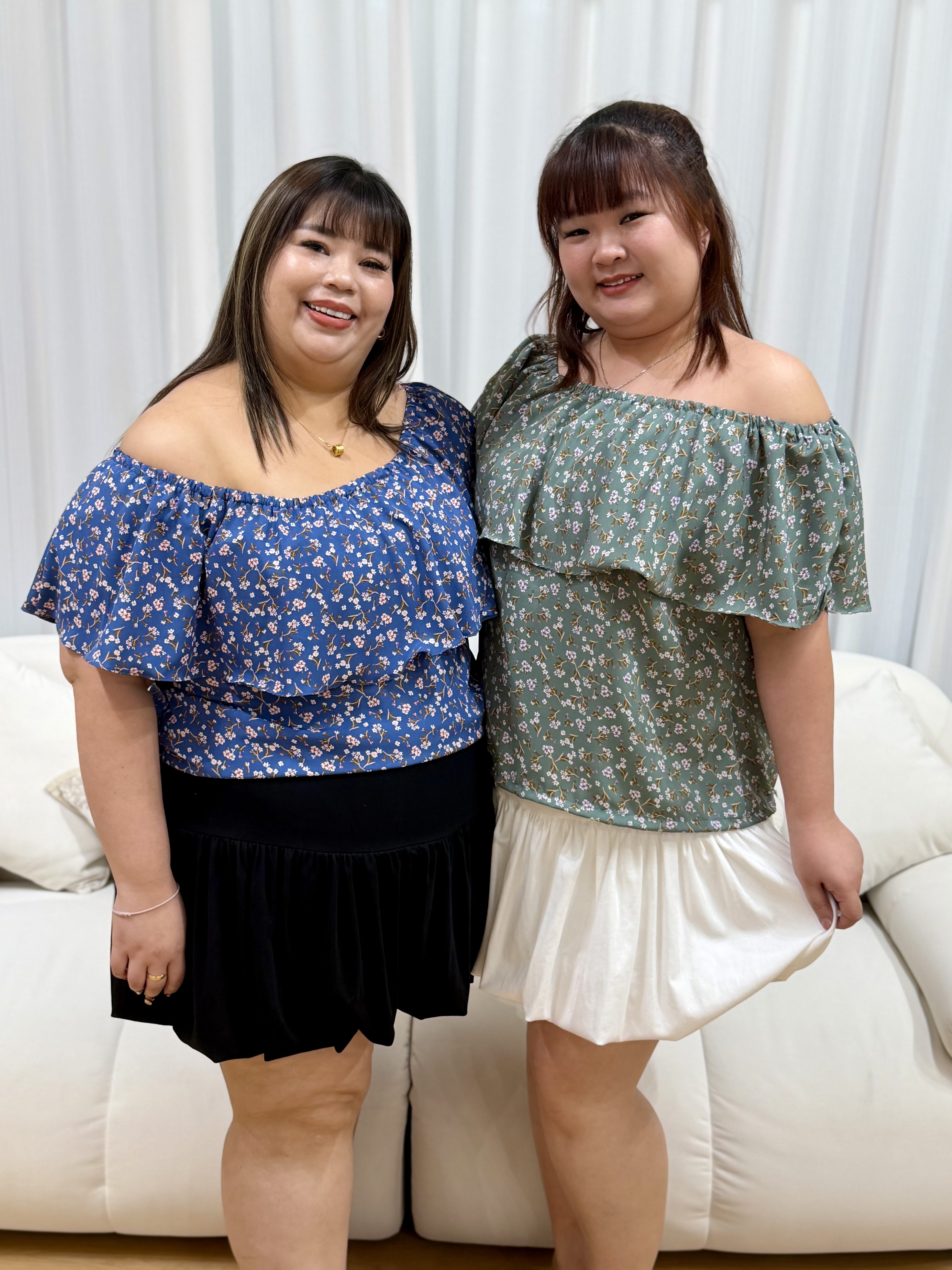 Love+ Floral Ruffle O/S 3-Way Top | Plus Size Top