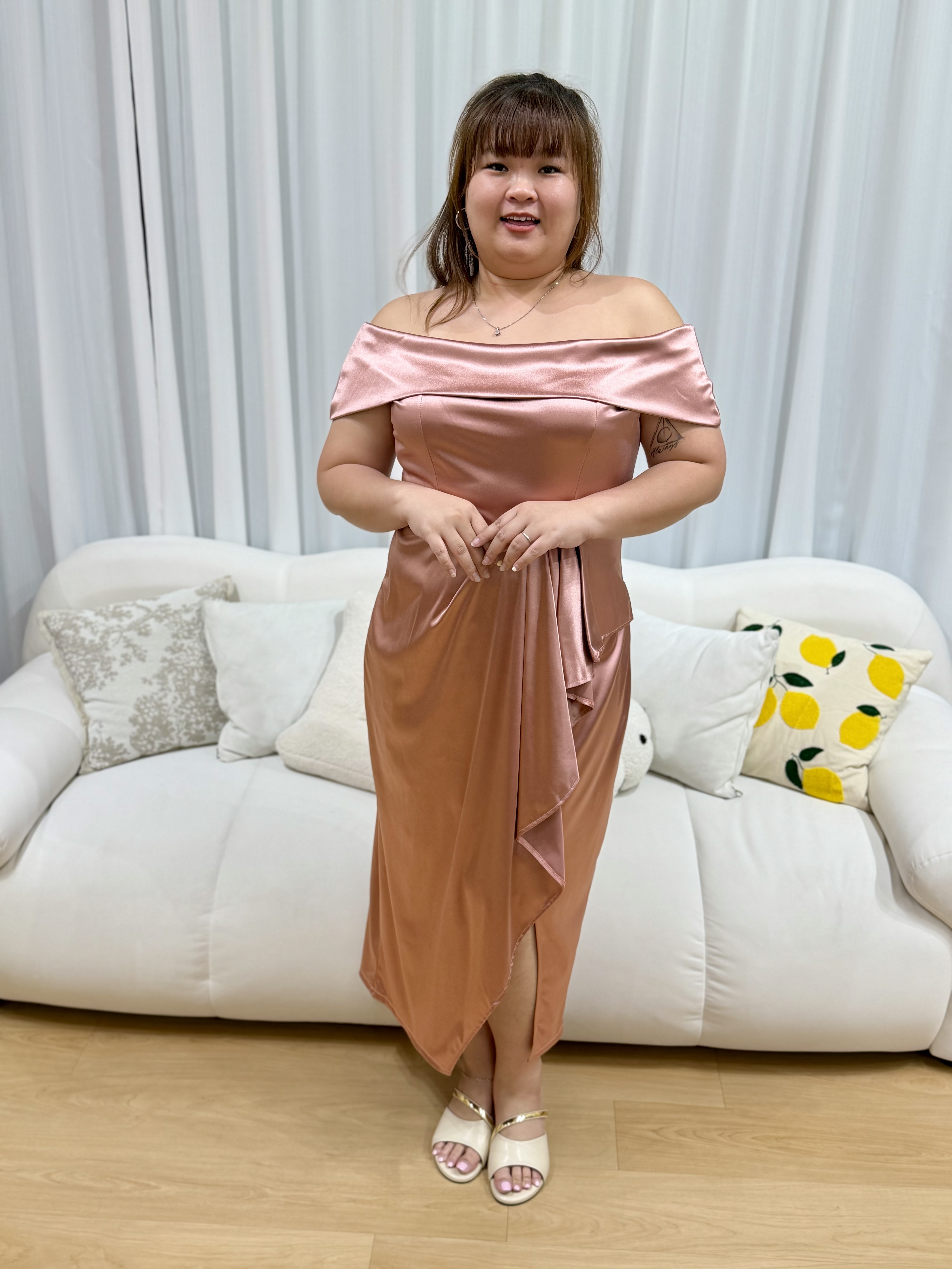 Love+ Miyaki Hiso Silky Dinner Dress | Plus Size Dinner Dress