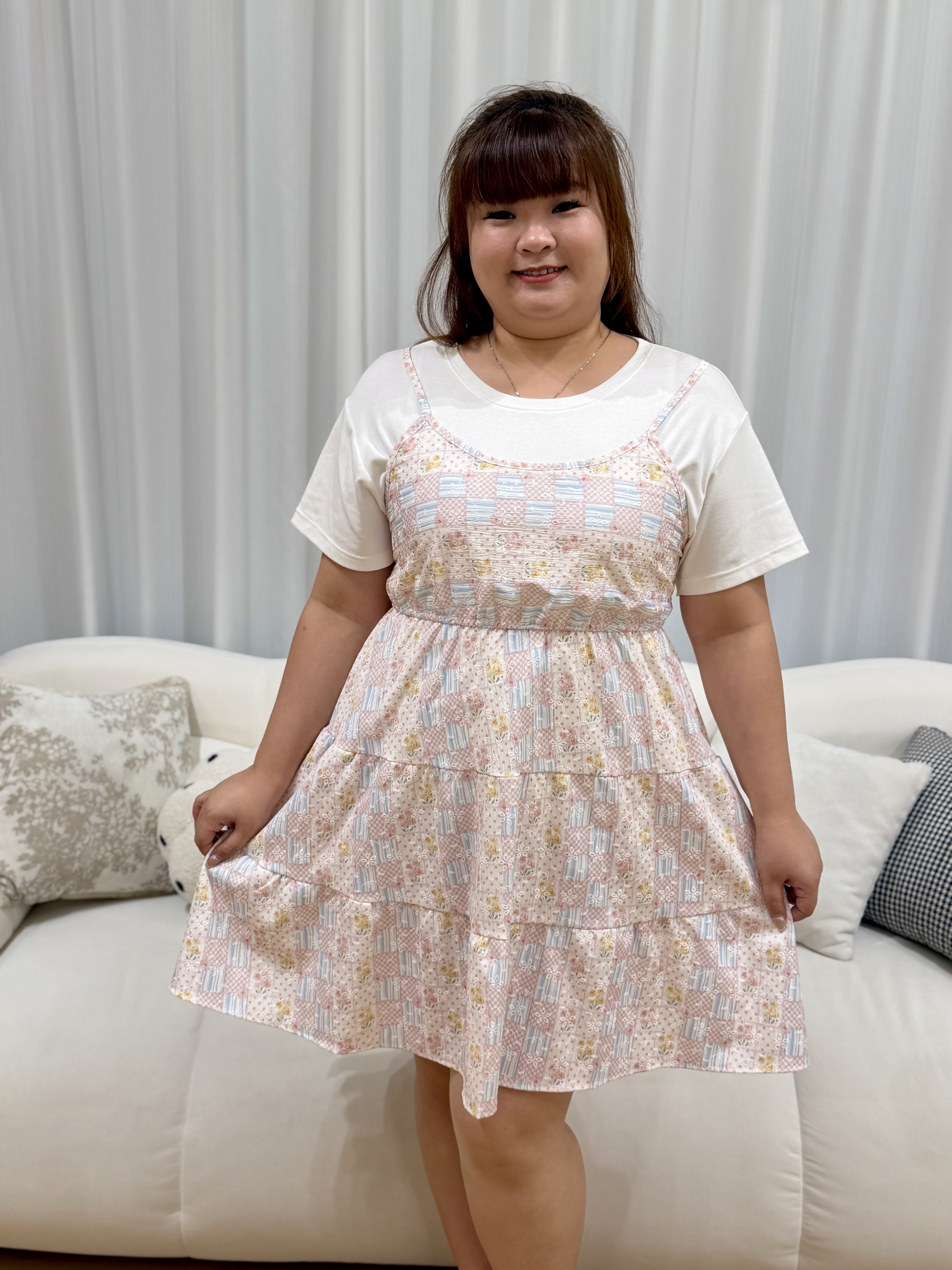 Peranakan Tiles Spag  Dress | Plus Size Dress