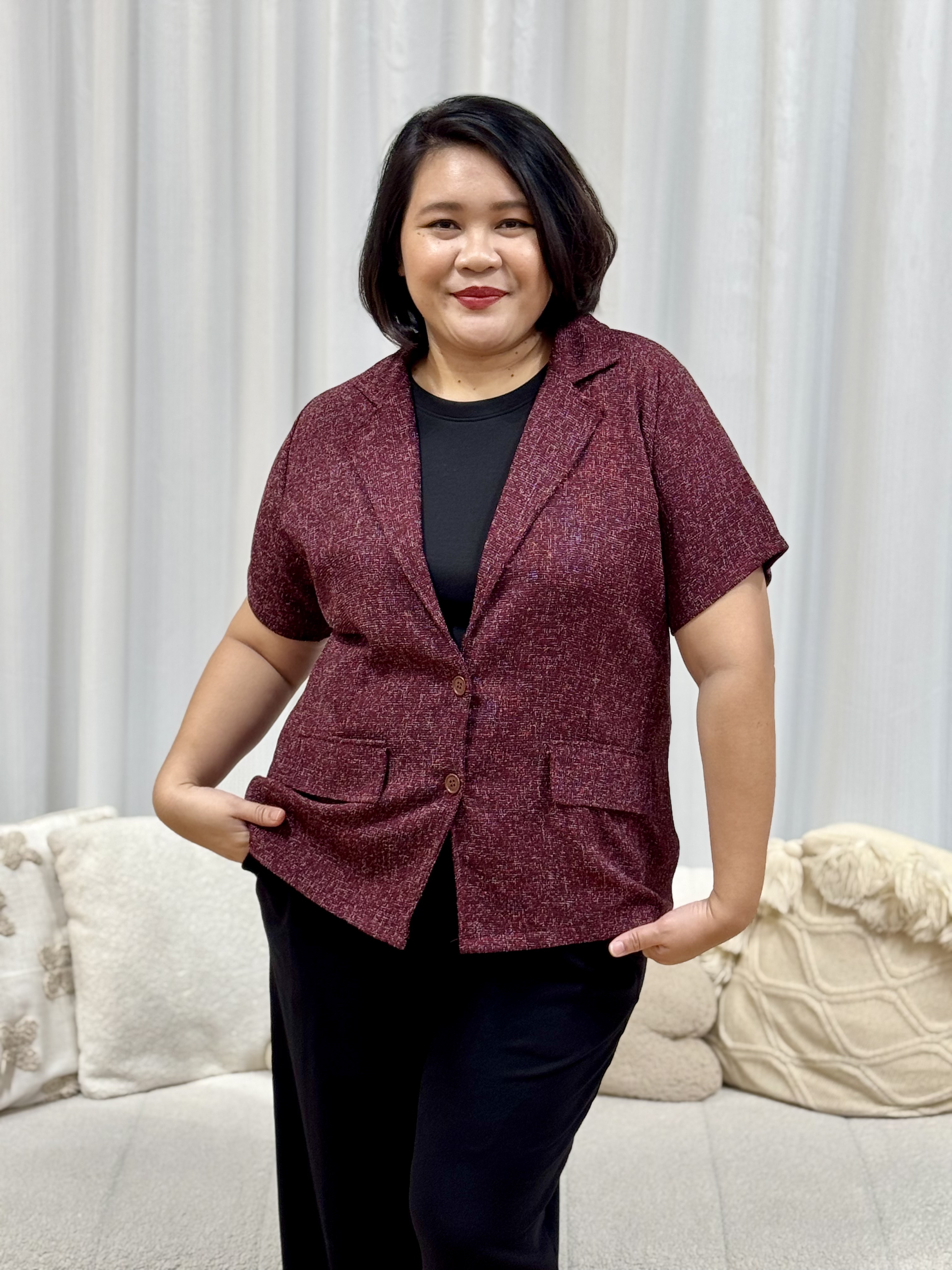 Celinio Tweet Blazer | Plus Size Blazer