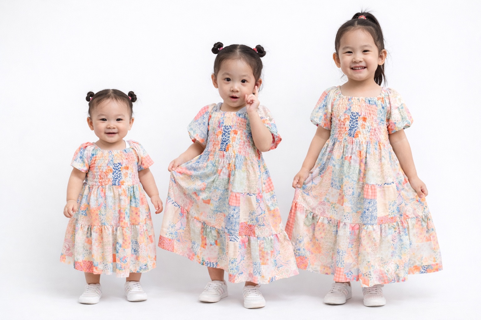 Love+ Baby Girl Colette Familie Patch Tiles Dress