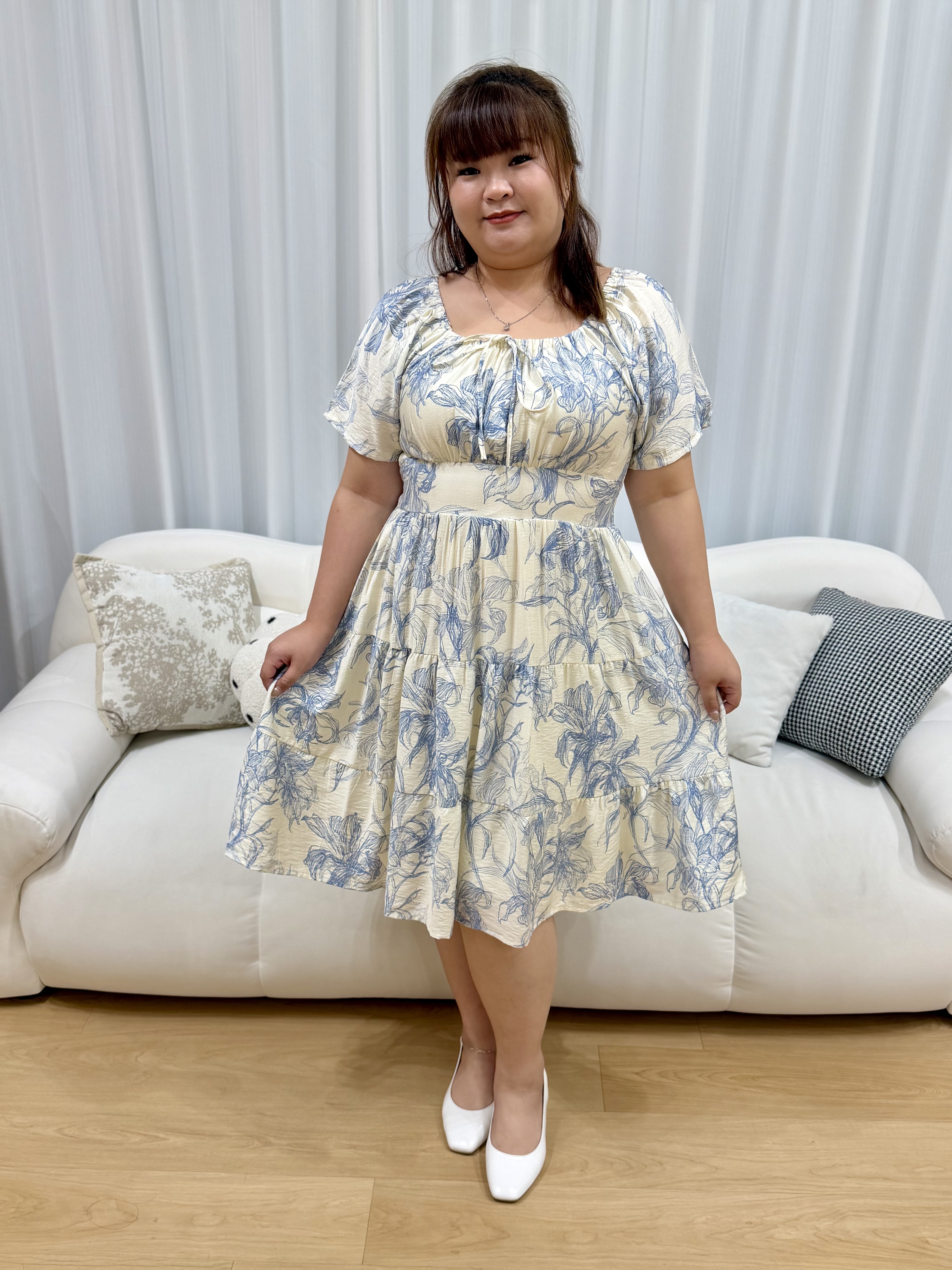 Love+ Blanc Bleu Evangaline Midi Dress | Plus Size Midi Dress