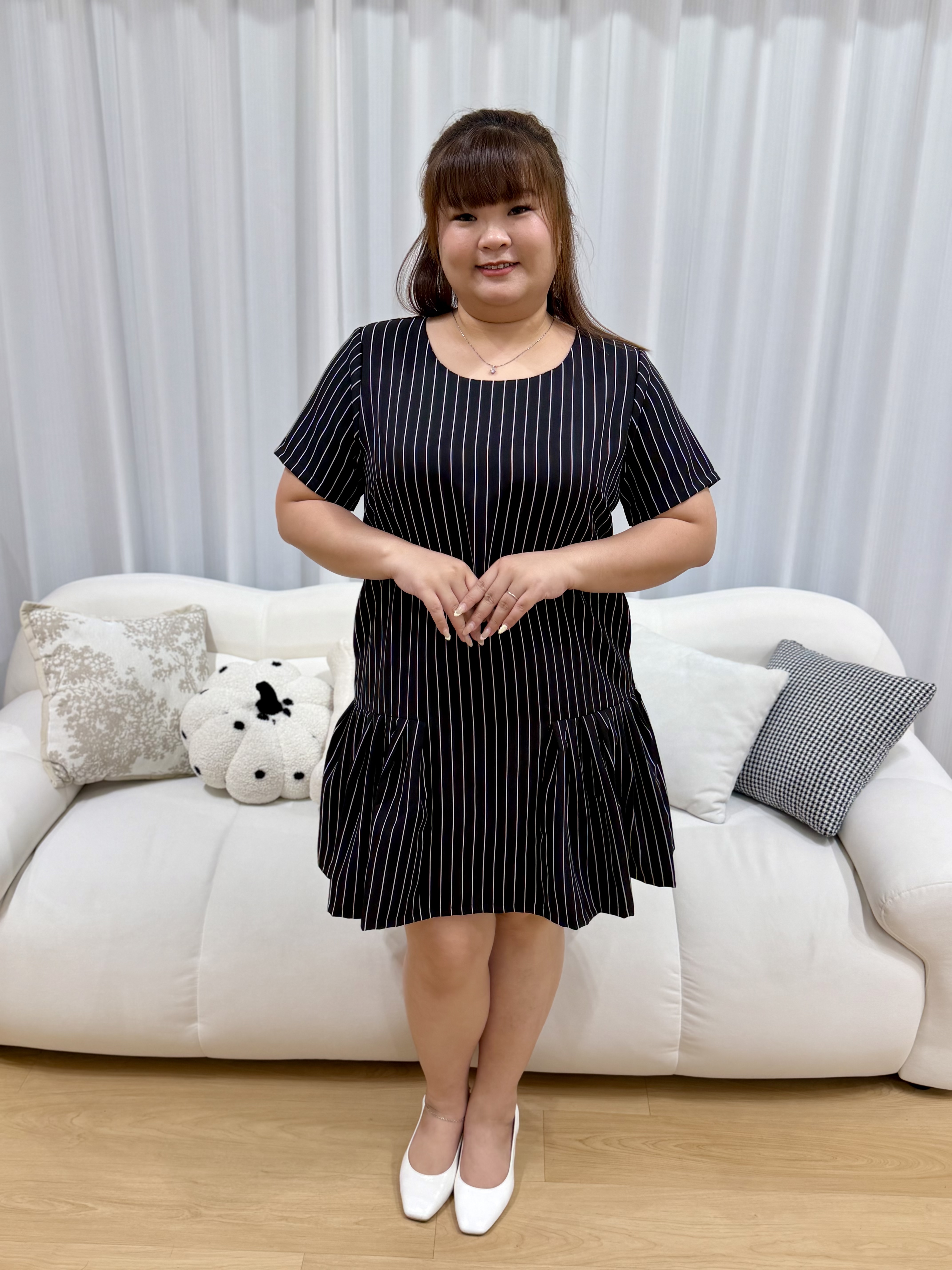 Teenio Side Pleats Work Dress | Plus Size Dress