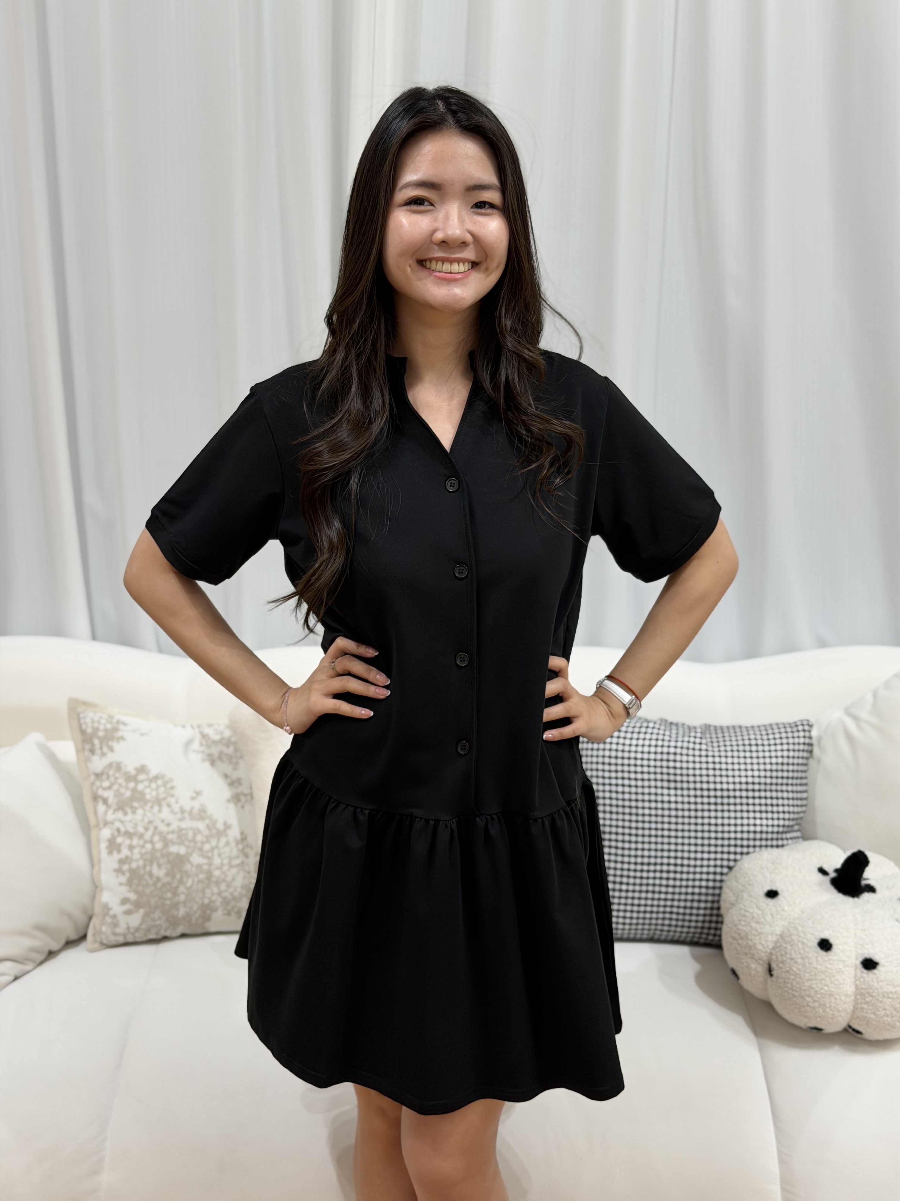 Mini Zillon Mandarin Peplum Dress | Plus Size Dress
