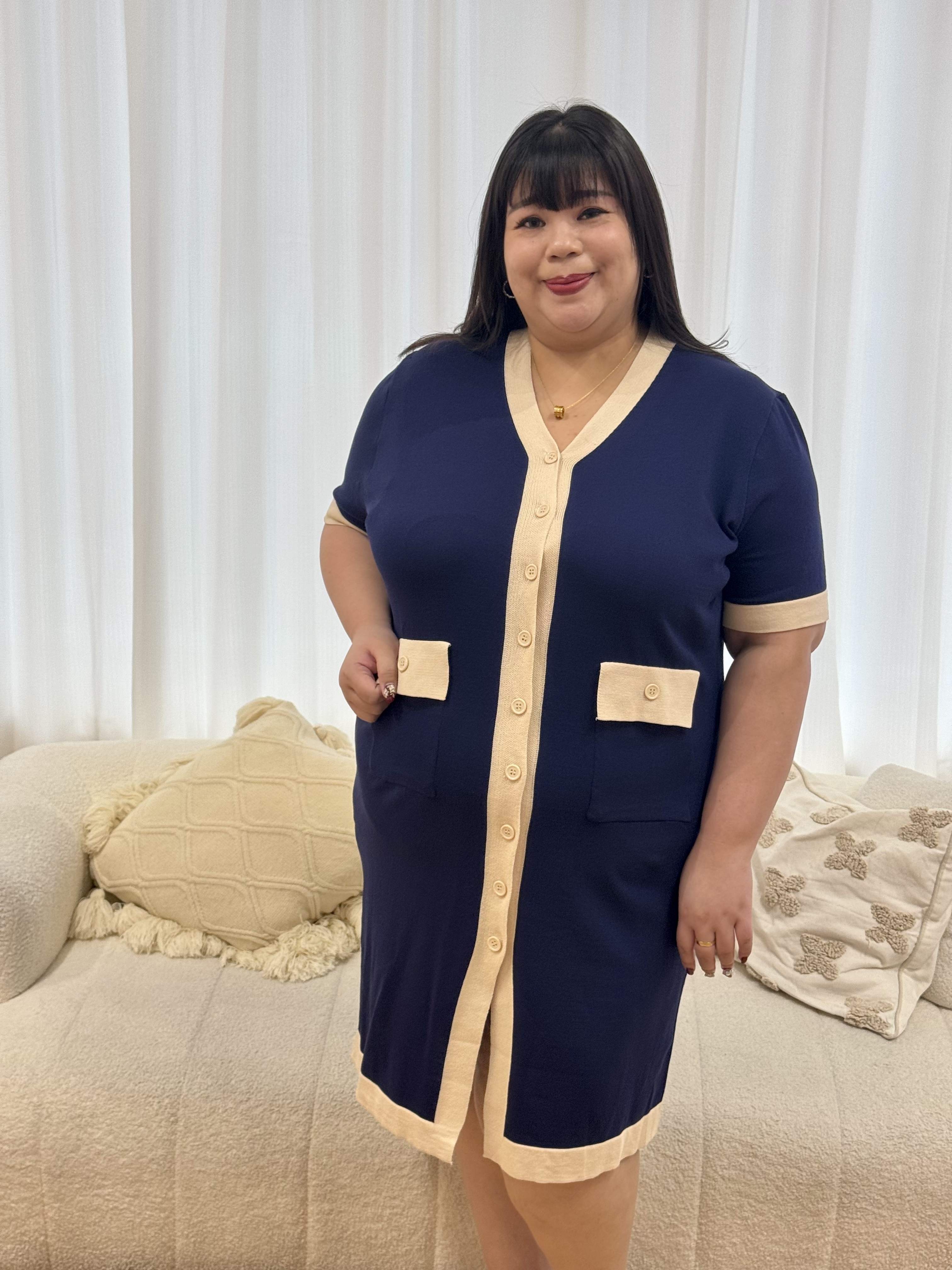 Maison button knitted dress