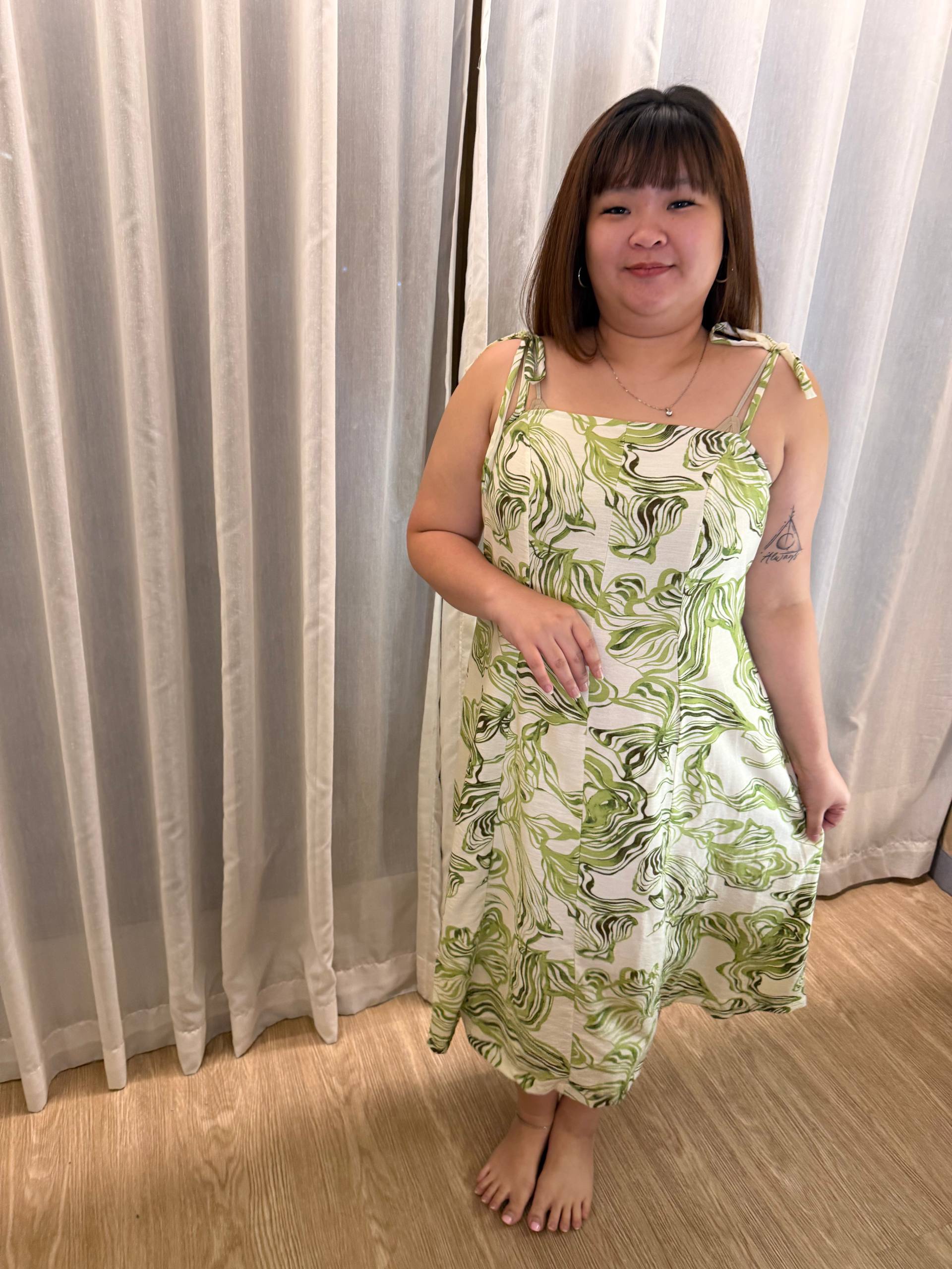Premium Watercolor Palette Cotton Linen Dress | Plus Size Dress
