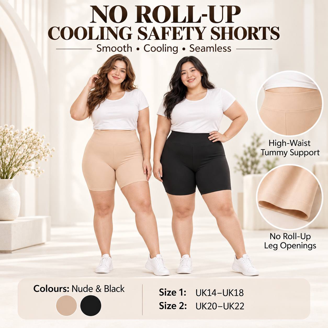 Love+ No Roll-Up Cooling Safety Shorts