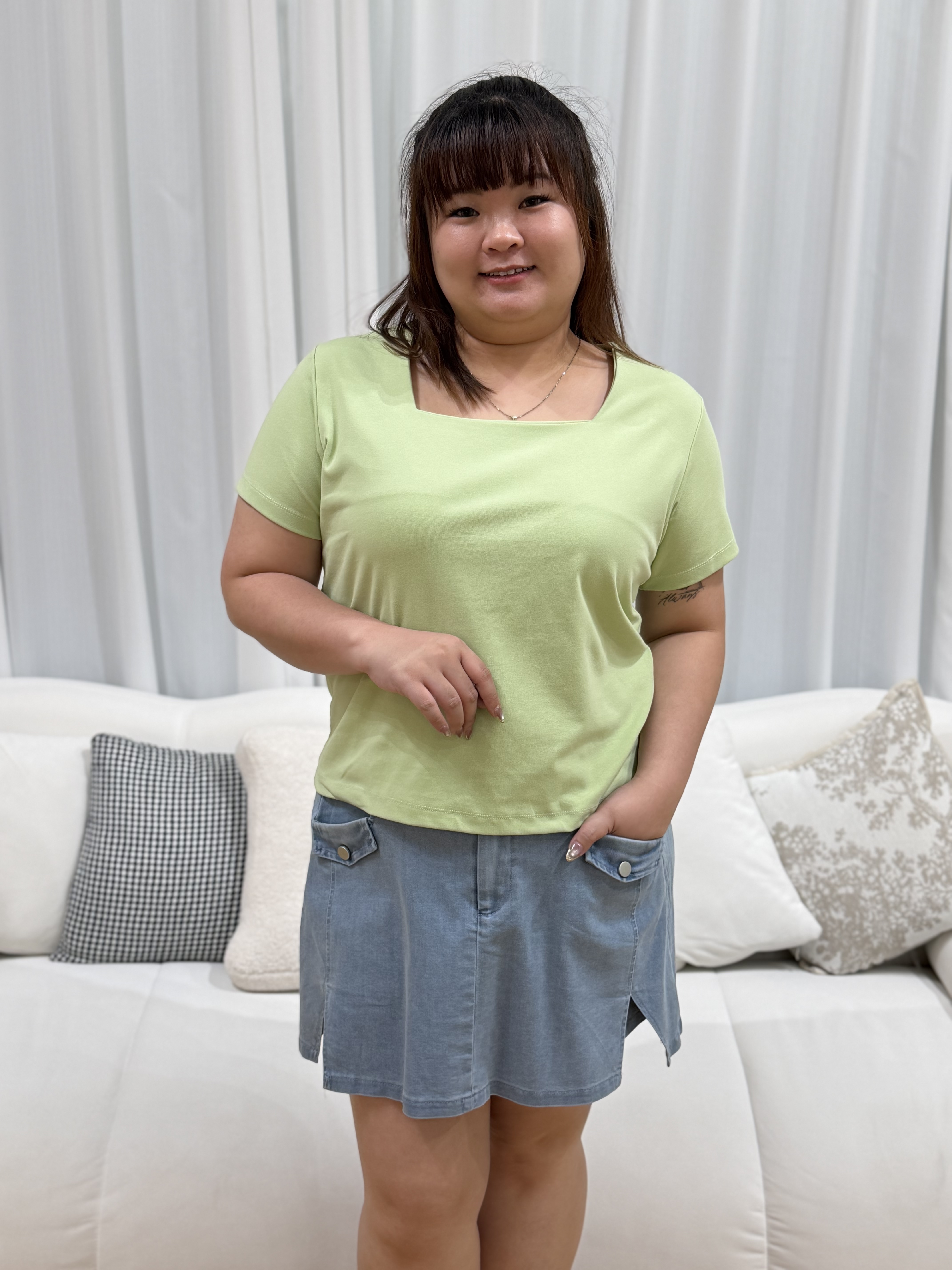Love+ Frida Denim Skorts #1807 | Plus Size Skorts