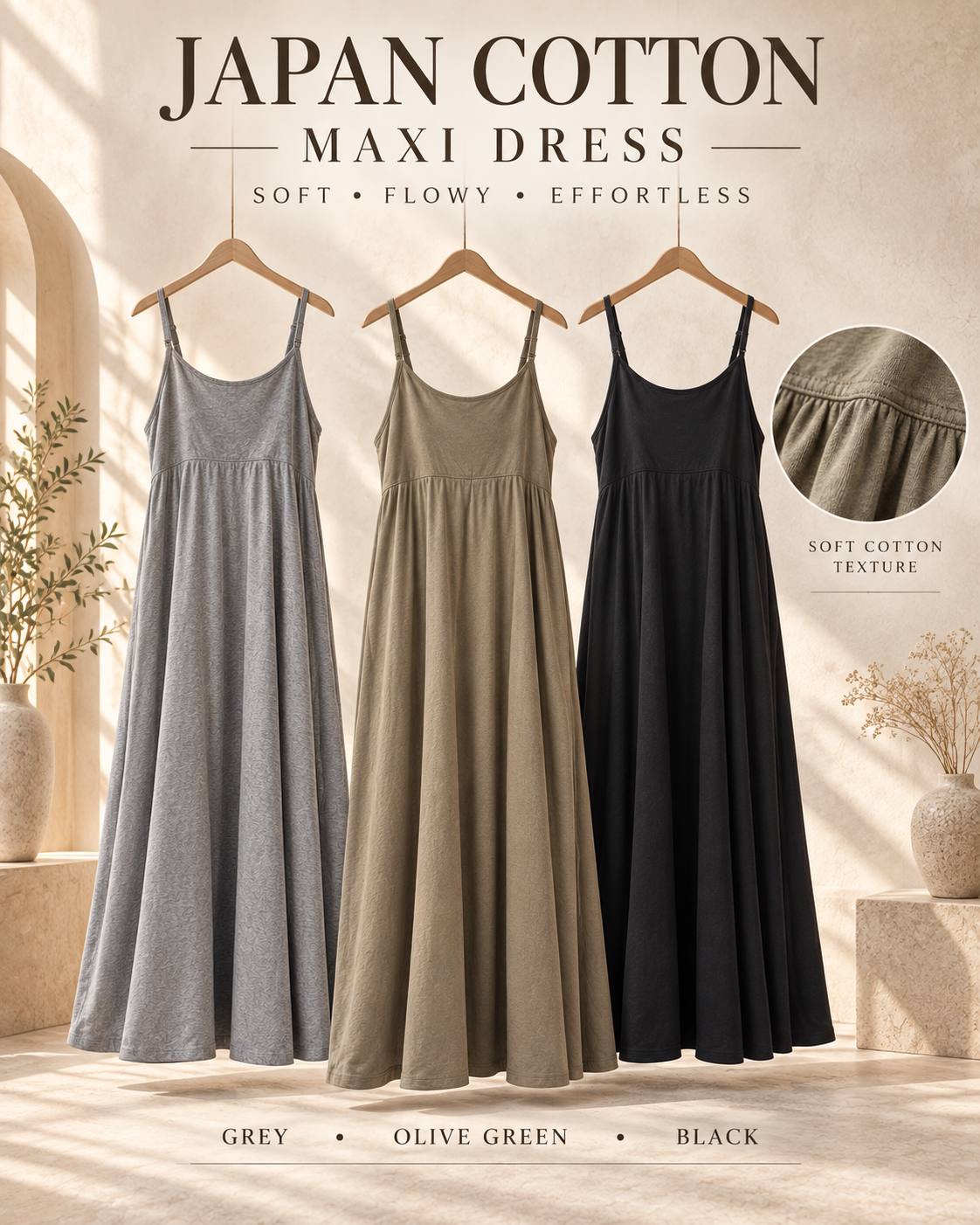 Eeve Japan Cotton Maxi Dress | Plus Size Dress