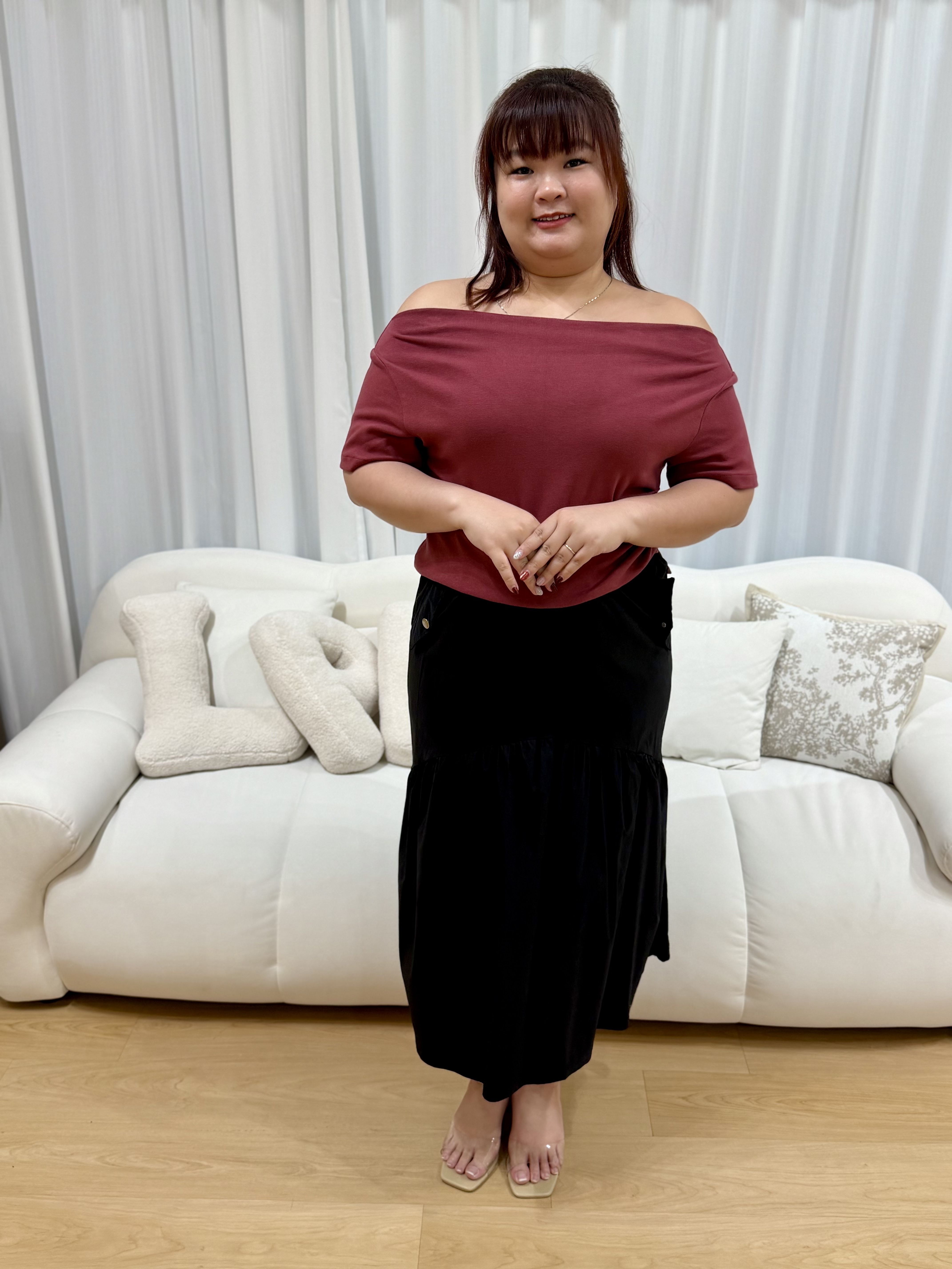 Leila Lightweight Cargo Maxi Skirt | Plus Size Skirt